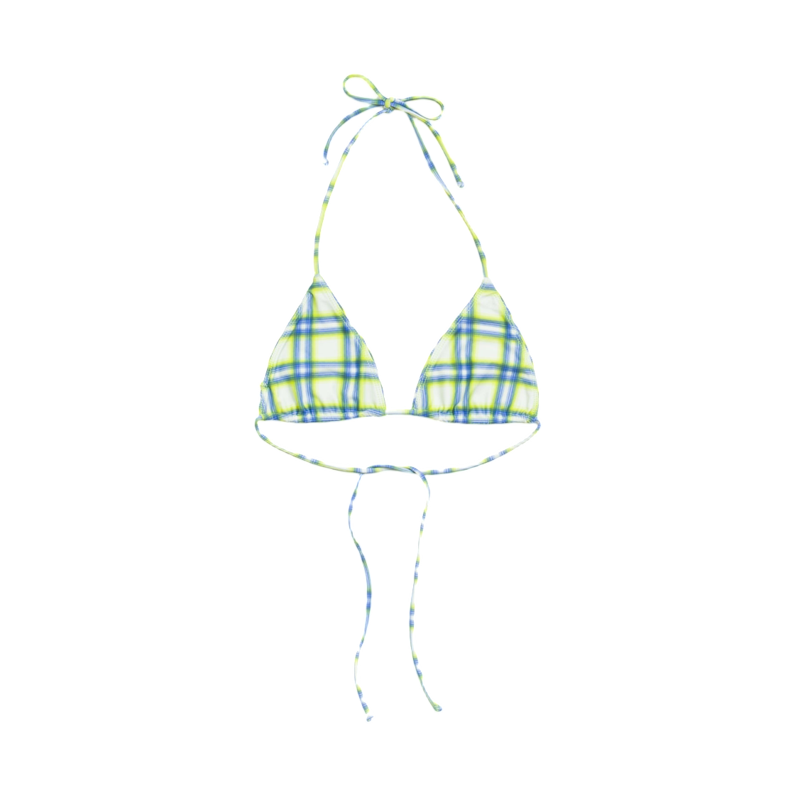 스투시 트라이앵글 비키니 탑 그린 플레이드(Stussy Triangle Bikini Top Green Plaid) - 2