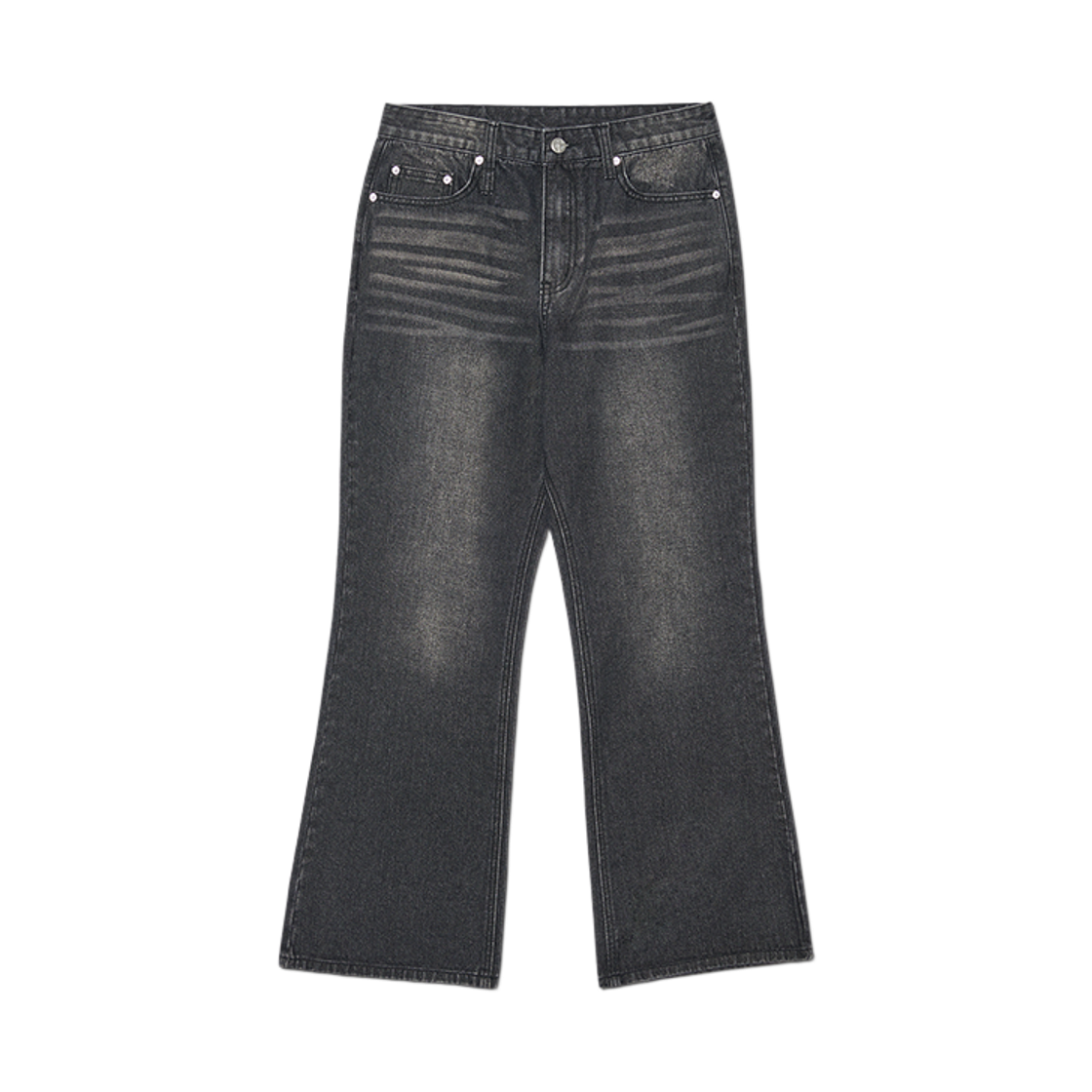 NMWF52DP08WBK NOMANUAL Soft Flare Denim Pants Washed Black