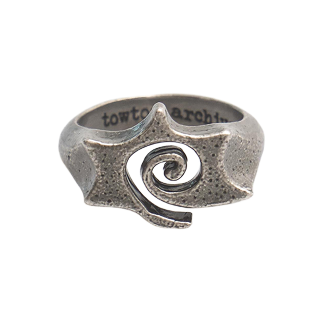 토우토우아카이브 스월 스타 링 실버 버니시(TOWTOW.ARCHIVE Swirl Star Ring Silver Burnish)