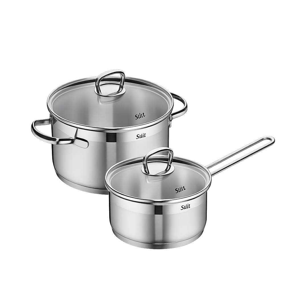 실리트 실리썸 롬바르디아 스텐냄비 2종(16편수+20H)(Silit Silissome Lombardia Stainless Steel Cookware Set (16cm Saucepan + 20cm High Pot))