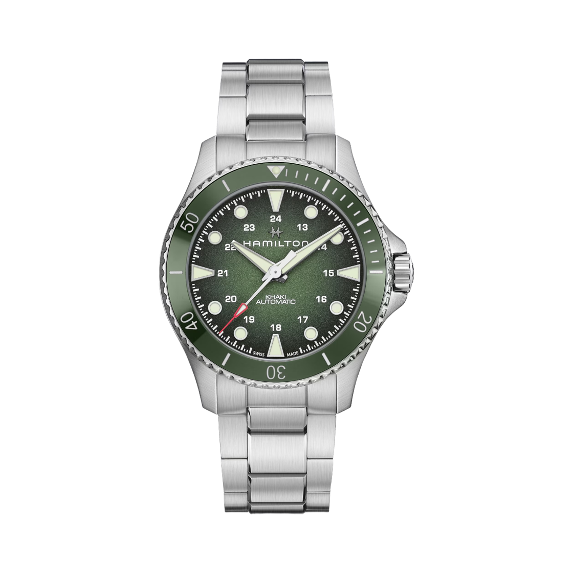H82525160 Hamilton Khaki Navy Scuba Auto 43mm Stainless Steel Green