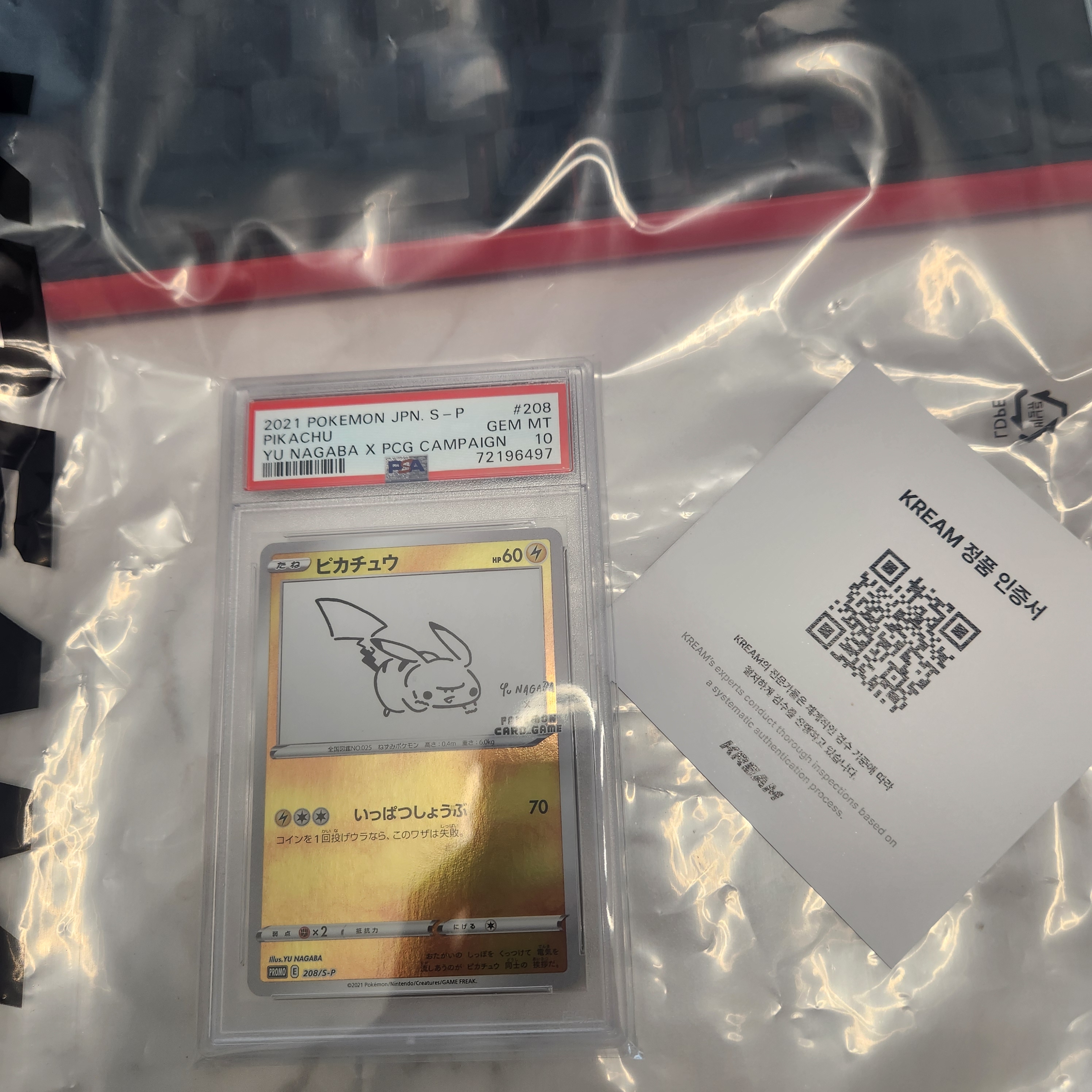 Pokemon TCG Pikachu P Yu Nagaba Sword & Shield Promos (Japanese Ver.) 착용 스타일 - 1