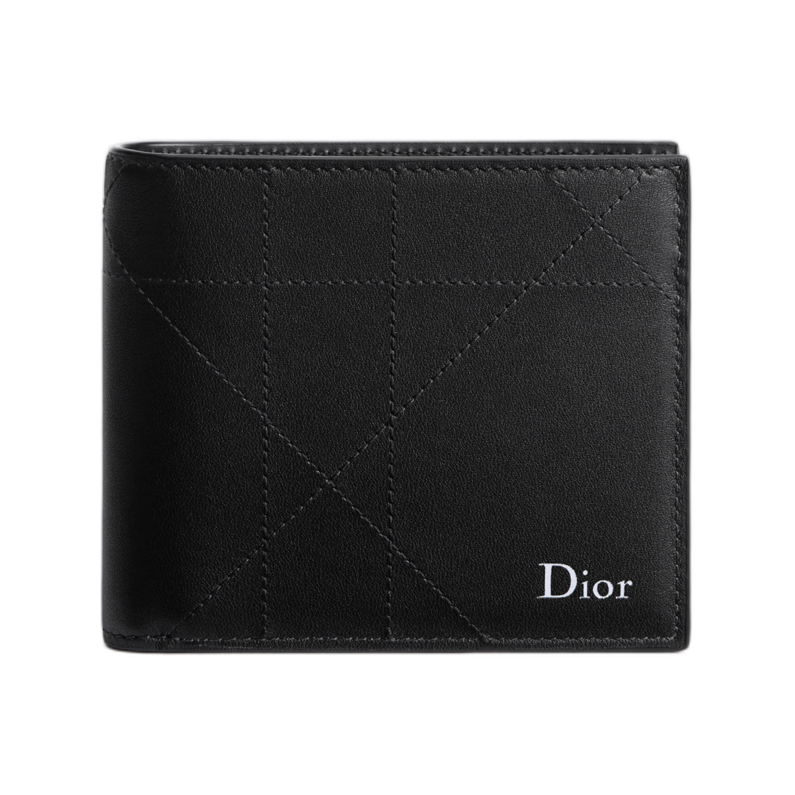 2ESBC347DOQ-H00N Dior Coin Wallet Cannage Calfskin Black