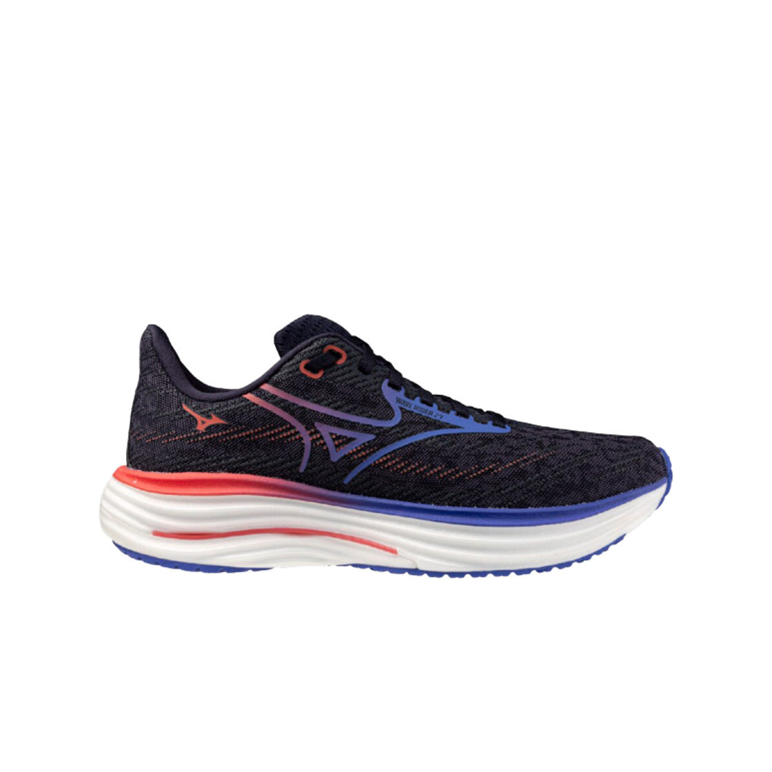 J1GD250321 (W) Mizuno Wave Rider 29 Dark Navy Purple