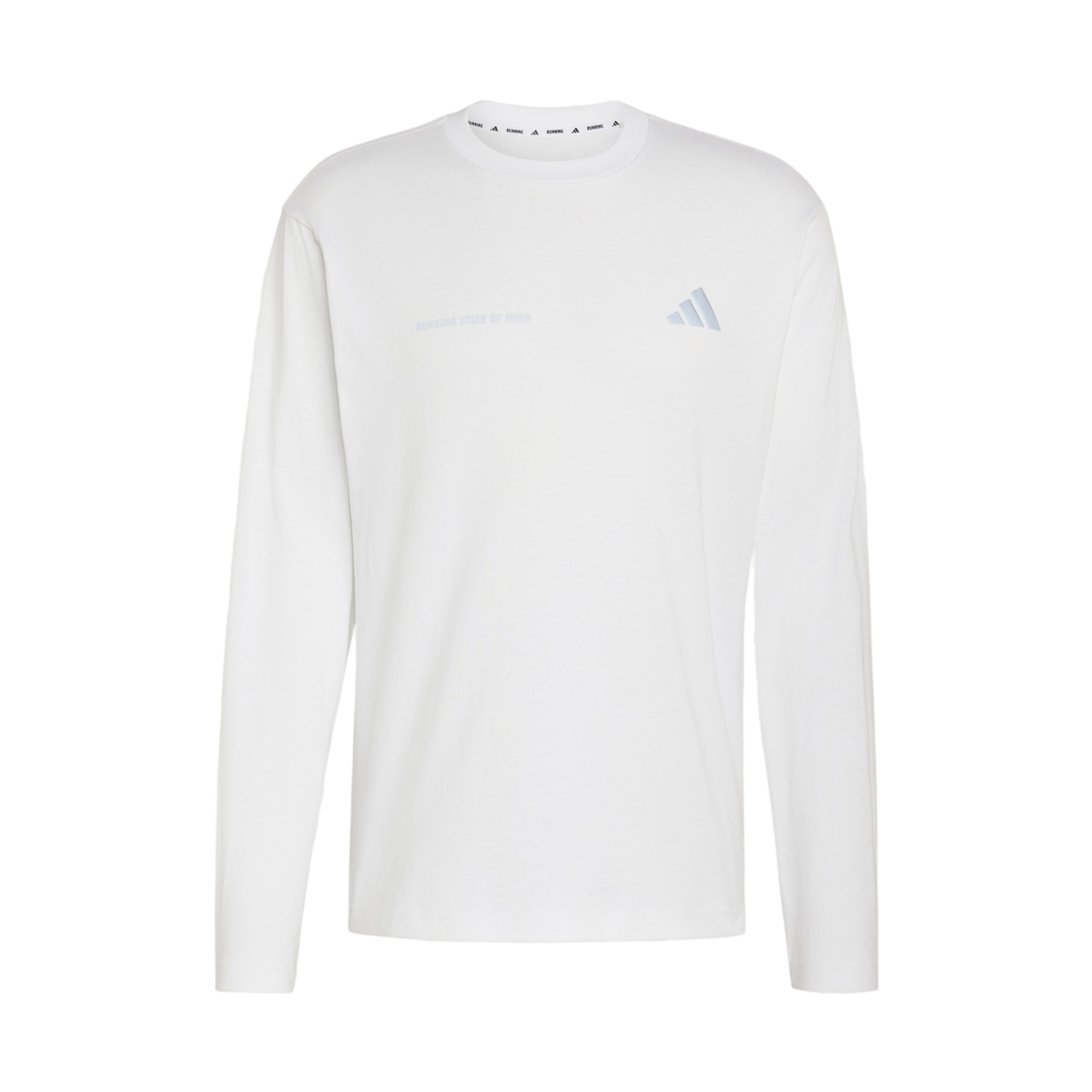 KS0488 Adidas Adi365 Running Community Cultural Long Sleeve Shirt White Reflective Silver - KR Sizing