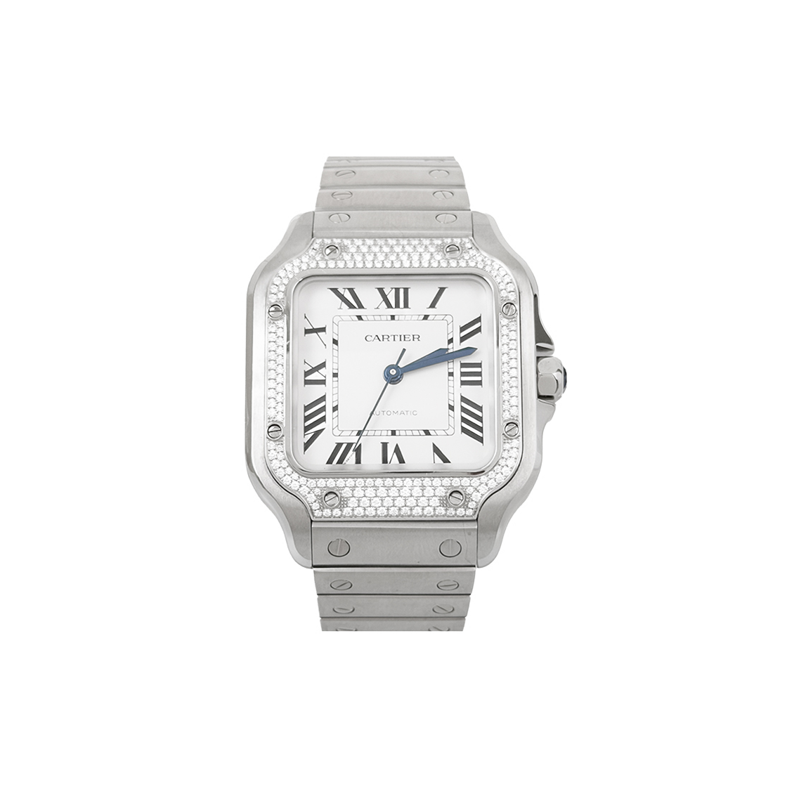 까르띠에 산토스 드 까르띠에 워치 미듐 스틸 다이아몬드 6ET1108(Cartier Santos de Cartier Medium Steel Diamond Watch)