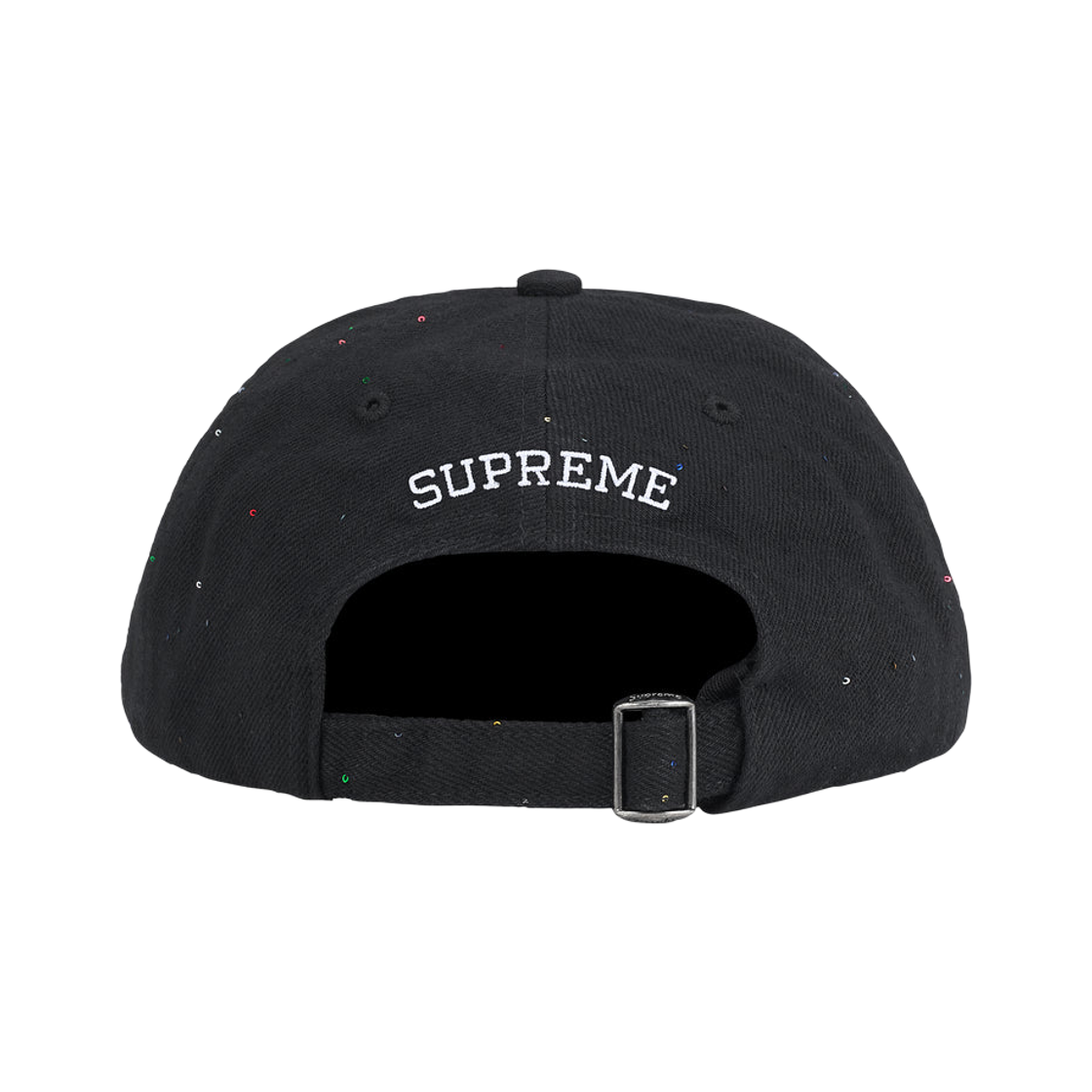 슈프림 스팽글 데님 클래식 로고 6-패널 블랙 - 26SS(Supreme Sequin Denim Classic Logo 6-Panel Black - 26SS) - 2
