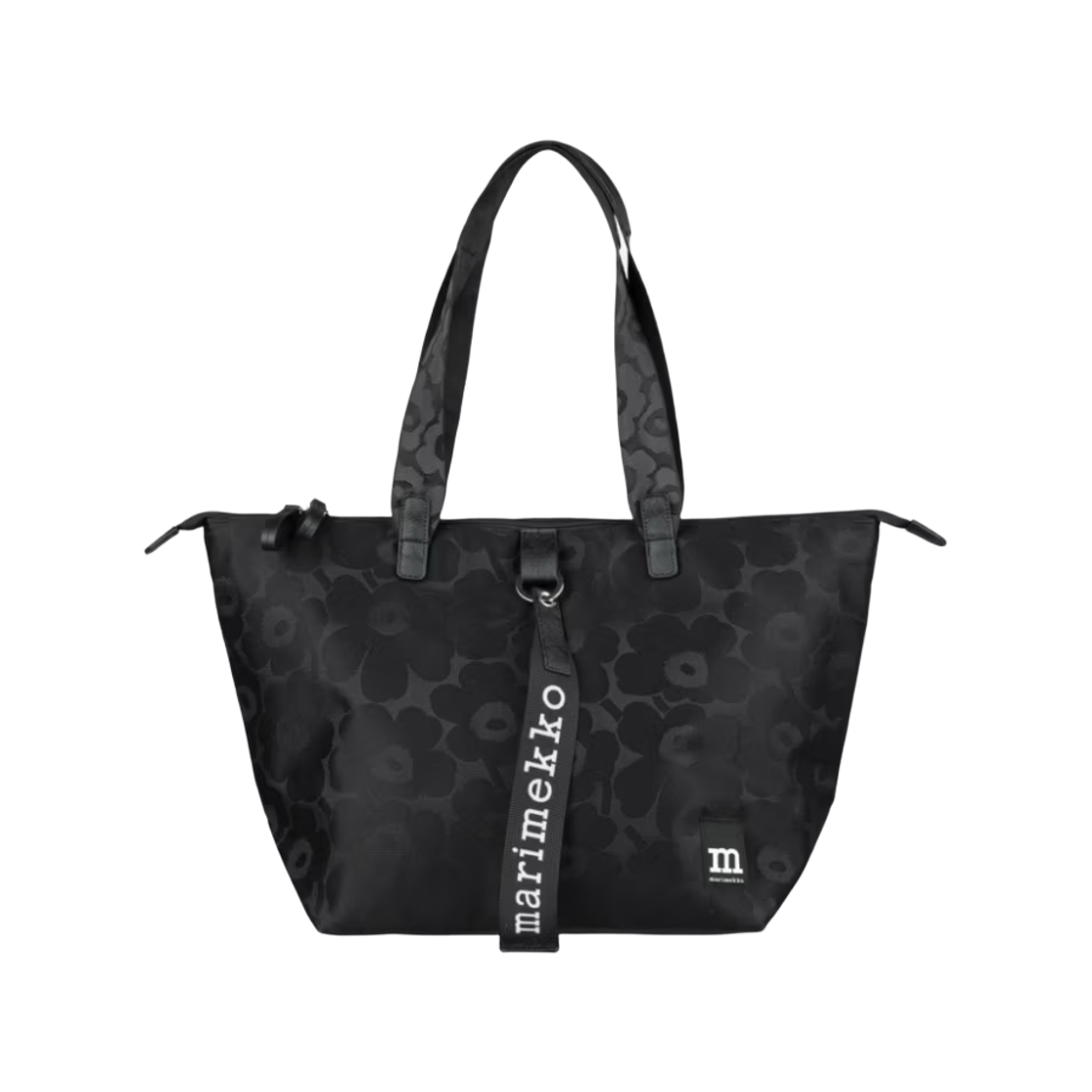 마리메꼬 토트 미디움 우니꼬 숄더백 블랙(Marimekko Tote Medium Unikko Shoulder Bag Black)