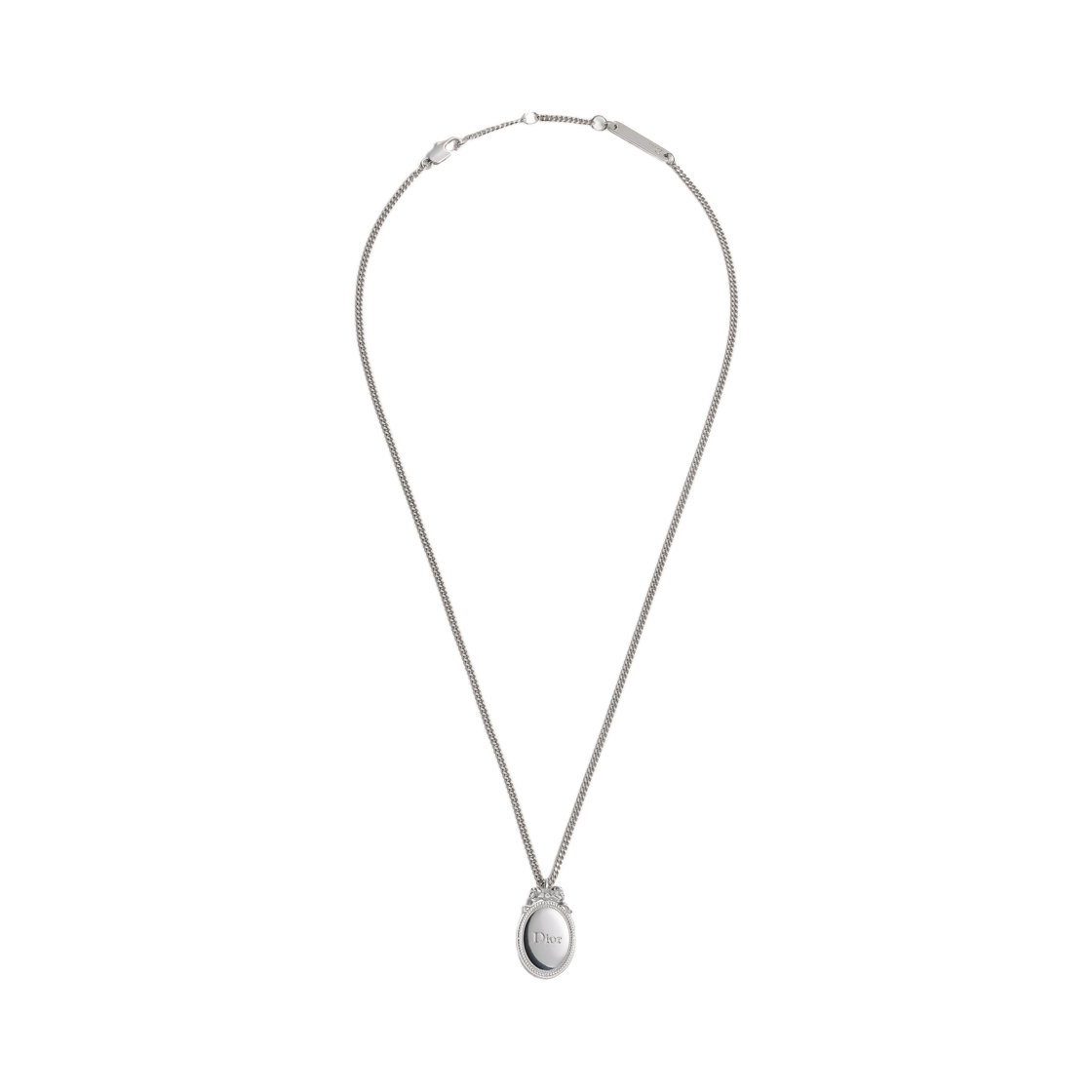N3861HOMMT-D000 Dior Medaillon Pendant Necklace Silver Finish Brass Silver