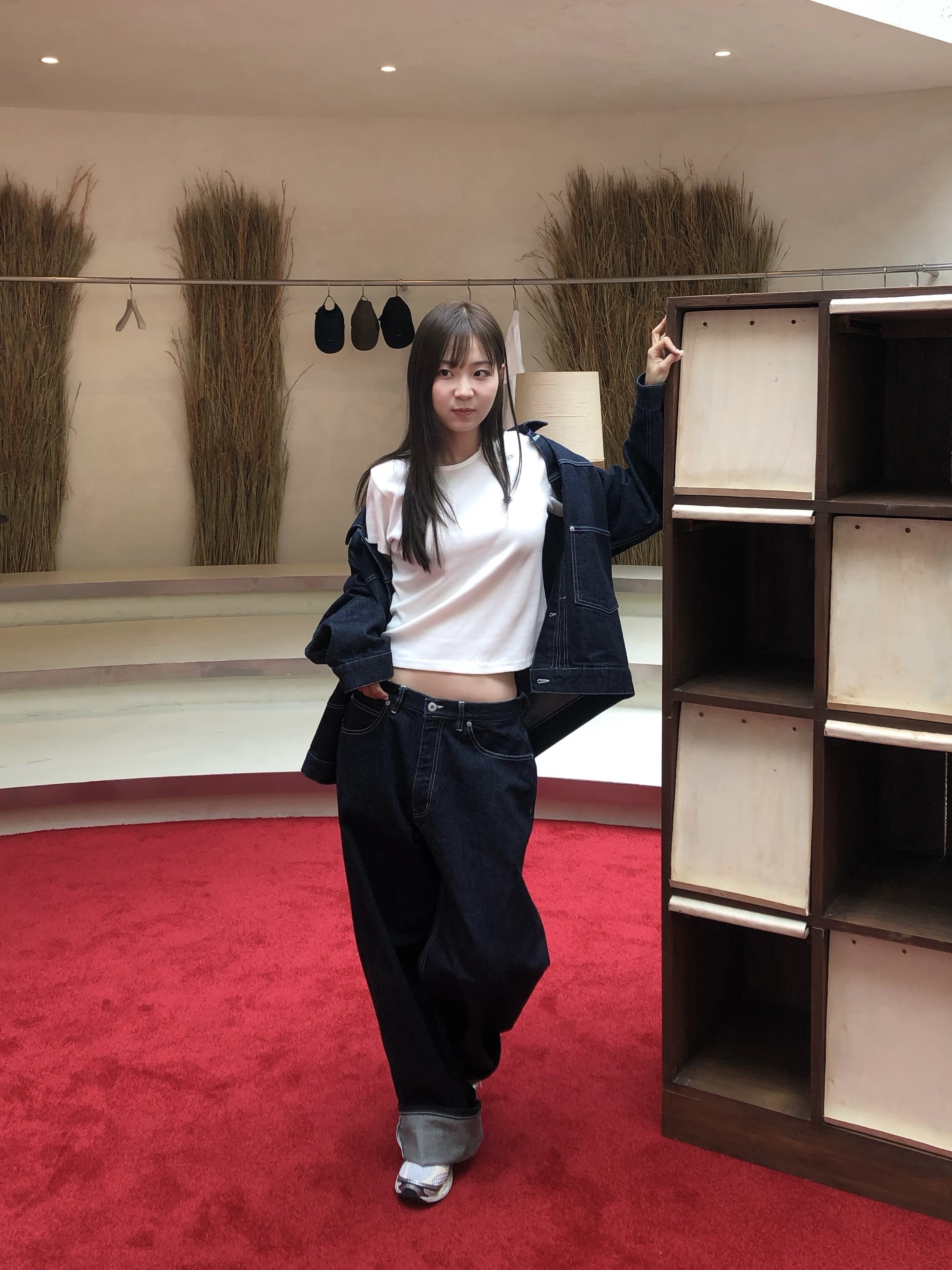 AKRYL Denim Boxy Jacket One Wash - 26FW, AKRYL Denim Boxy Pants One Wash - 26FW 착용 스타일 - 3