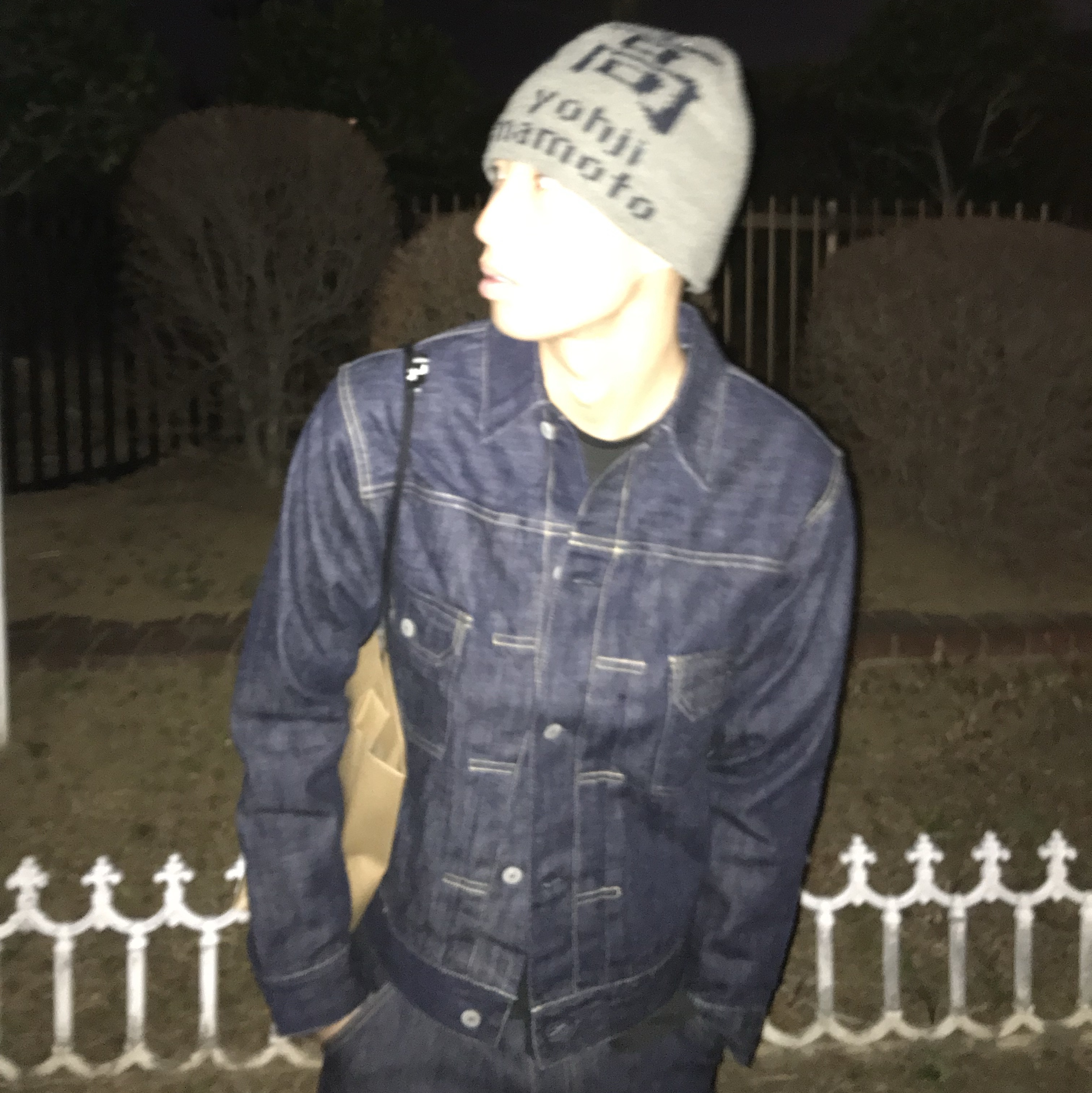 Supreme x Yohji Yamamoto Beanie Olive - 22FW 착용 스타일 - 3