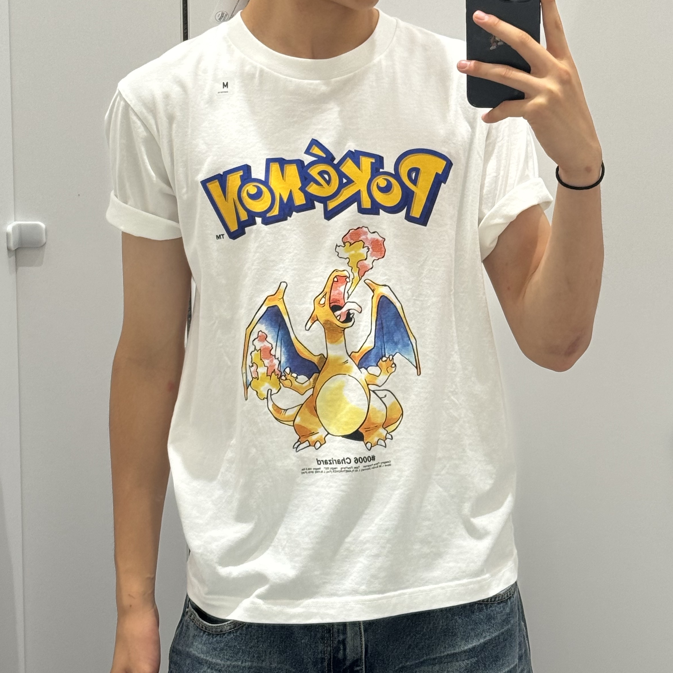 Uniqlo UT x Pokemon Graphic T-Shirt 1A White 착용 스타일 - 2