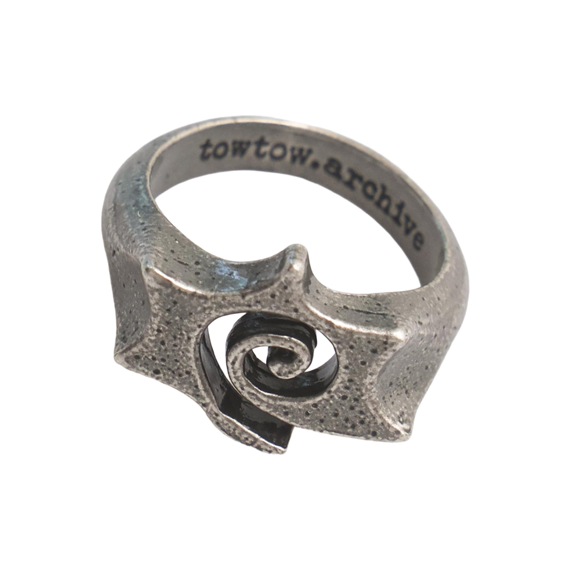 토우토우아카이브 스월 스타 링 실버 버니시(TOWTOW.ARCHIVE Swirl Star Ring Silver Burnish) - 2