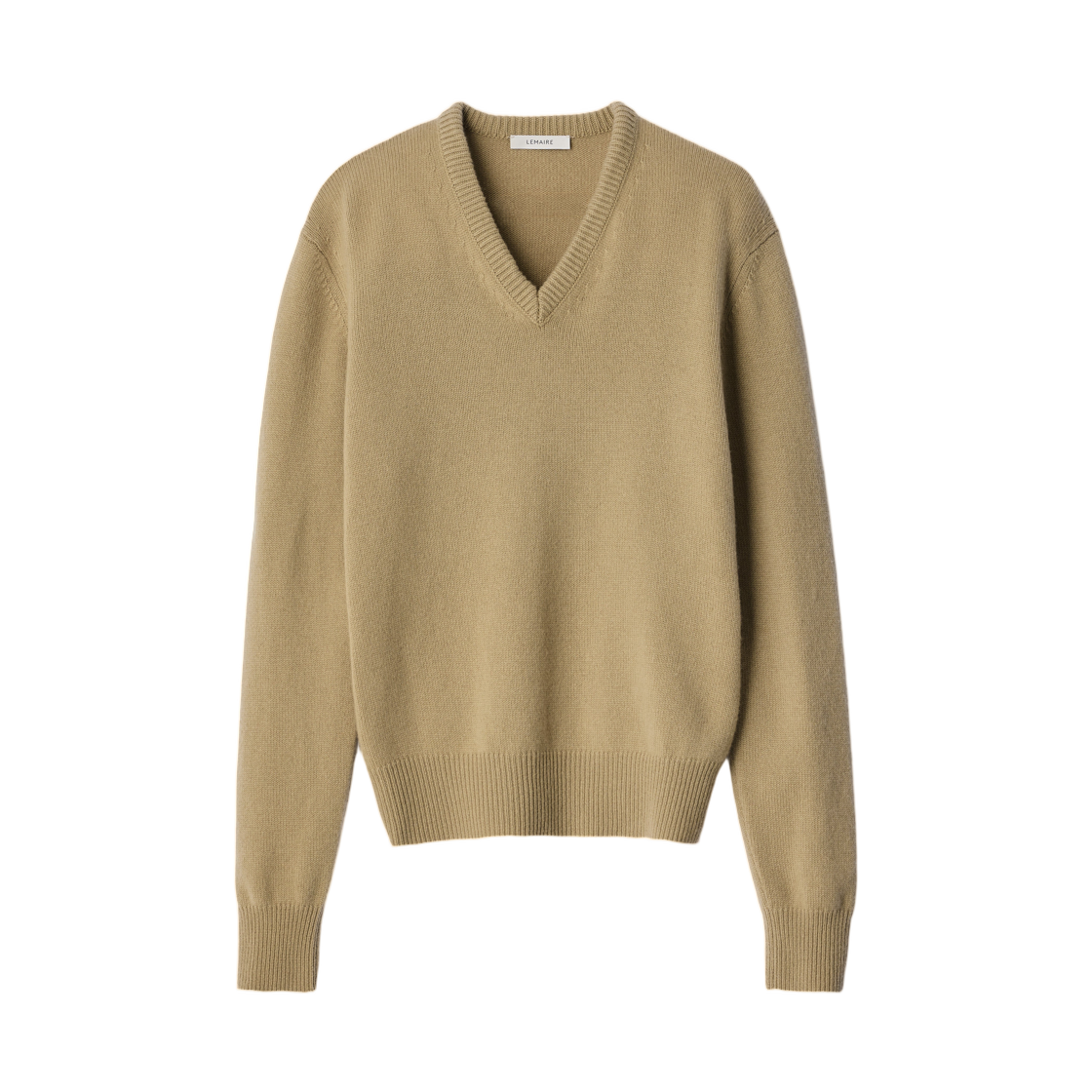 PO0044-LK1062-400 Lemaire V-Neck Sweater in Cashmere Linden