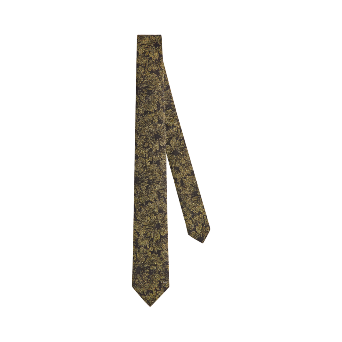 68C1047B6F14-C989 Dior Bizance Tie Silk Blend Black Gold