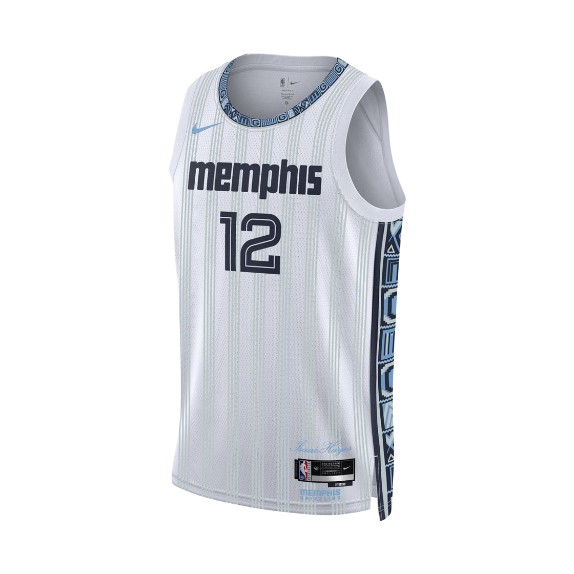 HM5986-104 Nike Ja Morant Memphis Grizzlies City Edition NBA Swingman Jersey White (HM5986-104) (Marking Ver.)