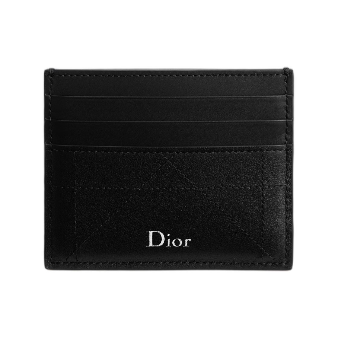 2ESCH206DOQ-H00N Dior Card Holder Cannage Calfskin Black