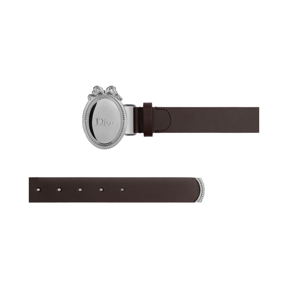 4731PDTOL-H742 Dior Medaillon Belt Smooth Calfskin 30 Mm Brown