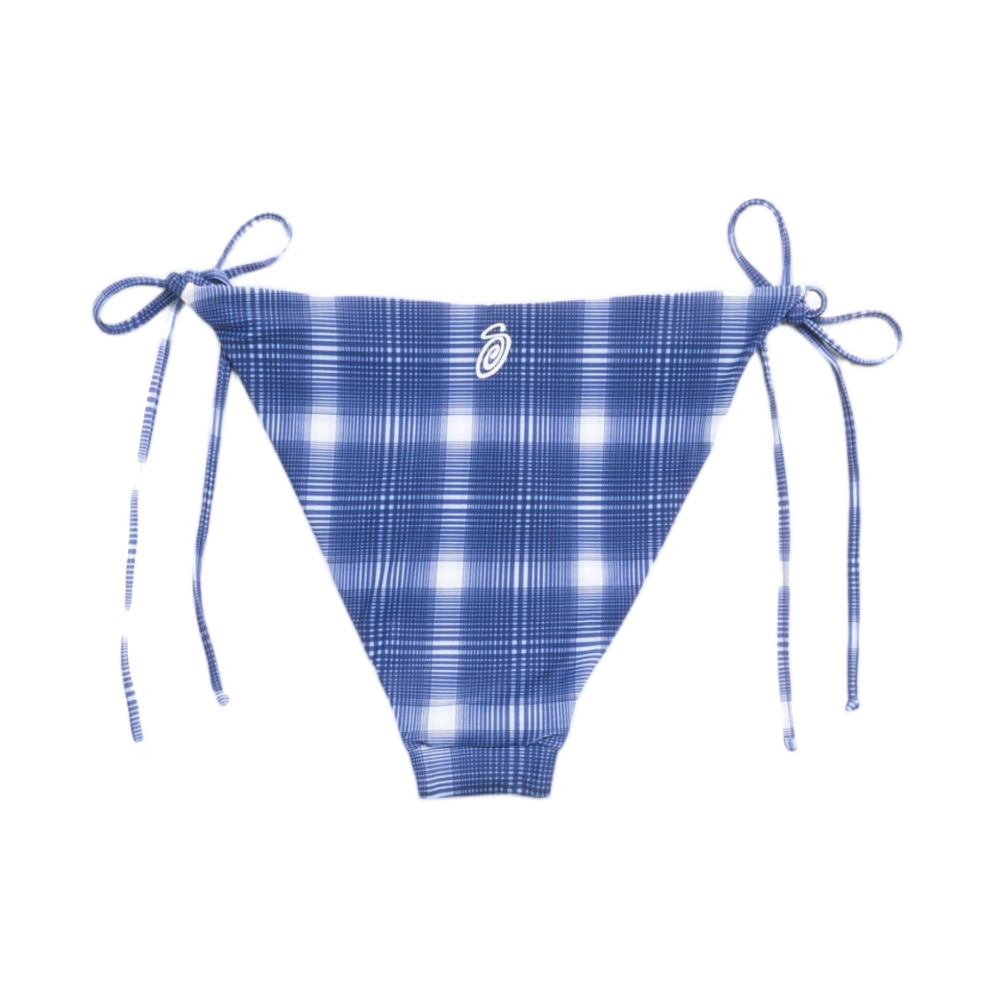 스투시 사이드 타이 비키니 바텀 네이비 플레이드(Stussy Side Tie Bikini Bottom Navy Plaid) - 2