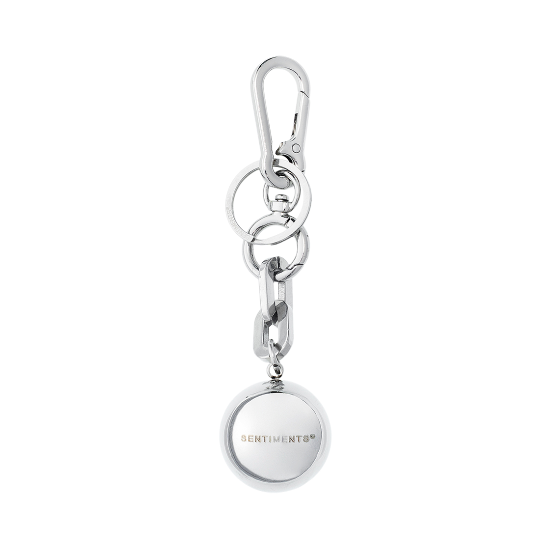NO732S Sentiments No.732 Key Ring Silver