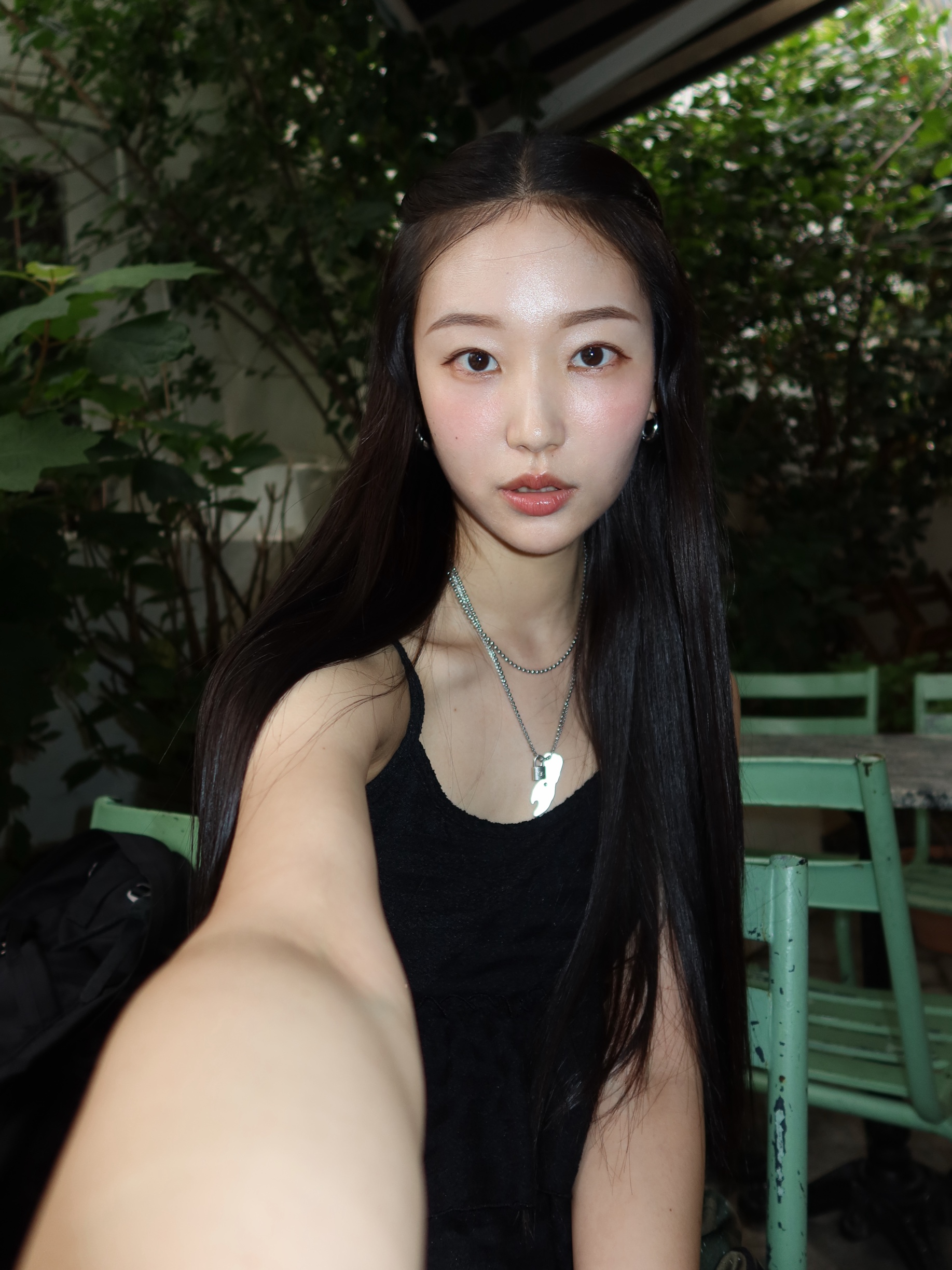 Louis Vuitton Silver Lockit Pendant Necklace Sterling Silver, Hysteric Glamour You Pay Necklace Silver 착용 스타일 - 1