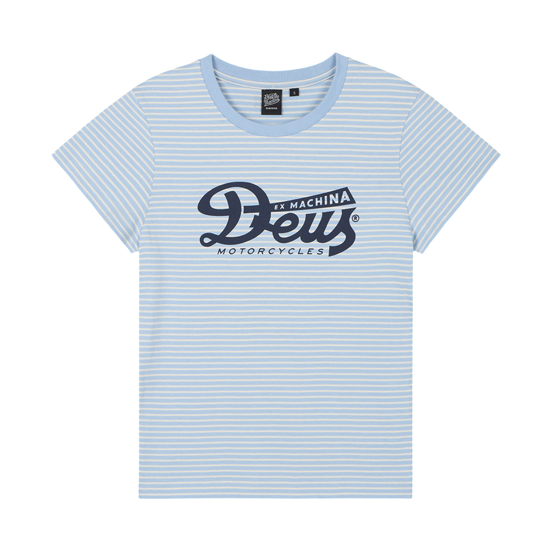 - (W) Deus Ex Machina Everyday Stripe T-Shirt Light Blue