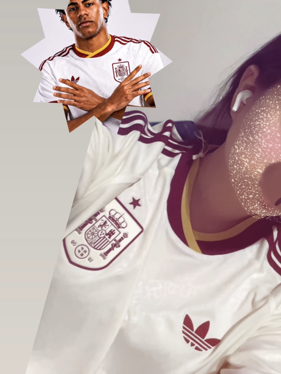 Adidas Spain 2026 Away Jersey Off White - KR Sizing (Non Marking Ver.) 착용 스타일