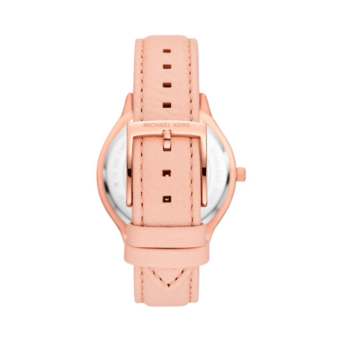 (W) 마이클 코어스 슬림 런웨이 쿼츠 쓰리핸드 38mm 레더 로즈 골드 톤 워치 소프트 핑크((W) Michael Kors Slim Runway Quartz Three-Hand 38mm Leather Rose Gold Tone Watch Soft Pink) - 2
