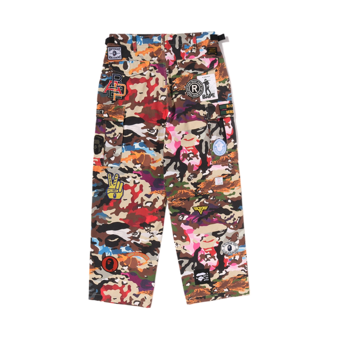 베이프 하이브리드 카모 멀티 뱃지 카고 팬츠 멀티(BAPE Hybrid Camo Multi Badge Cargo Pants Multi) - 2
