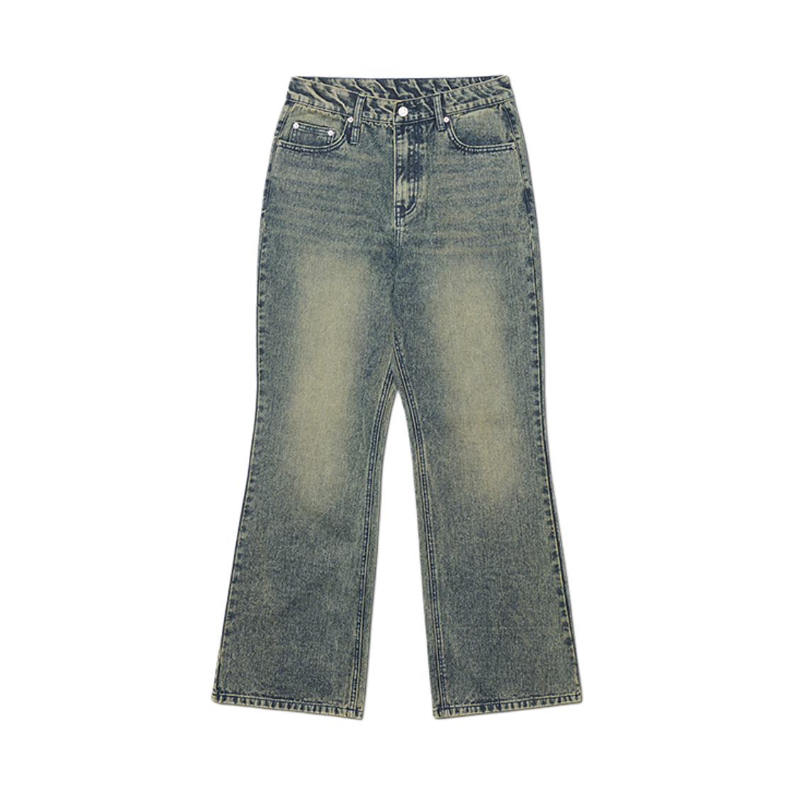 NMWF52DP08WBL NOMANUAL Soft Flare Denim Pants Washed Blue