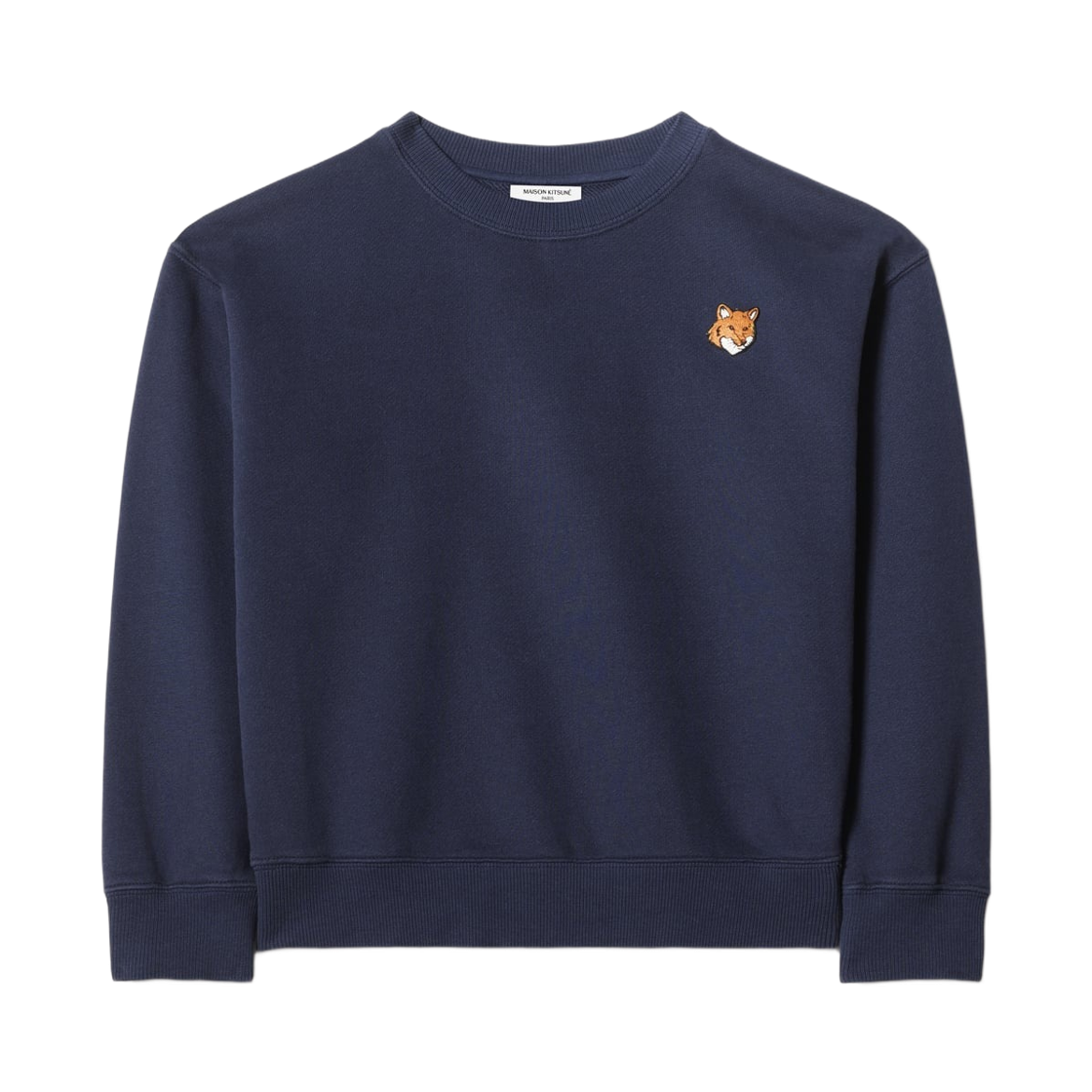 MQUJS00KMBIS4-0413 (Kids) Maison Kitsune Fox Head Sweatshirt Classic Navy
