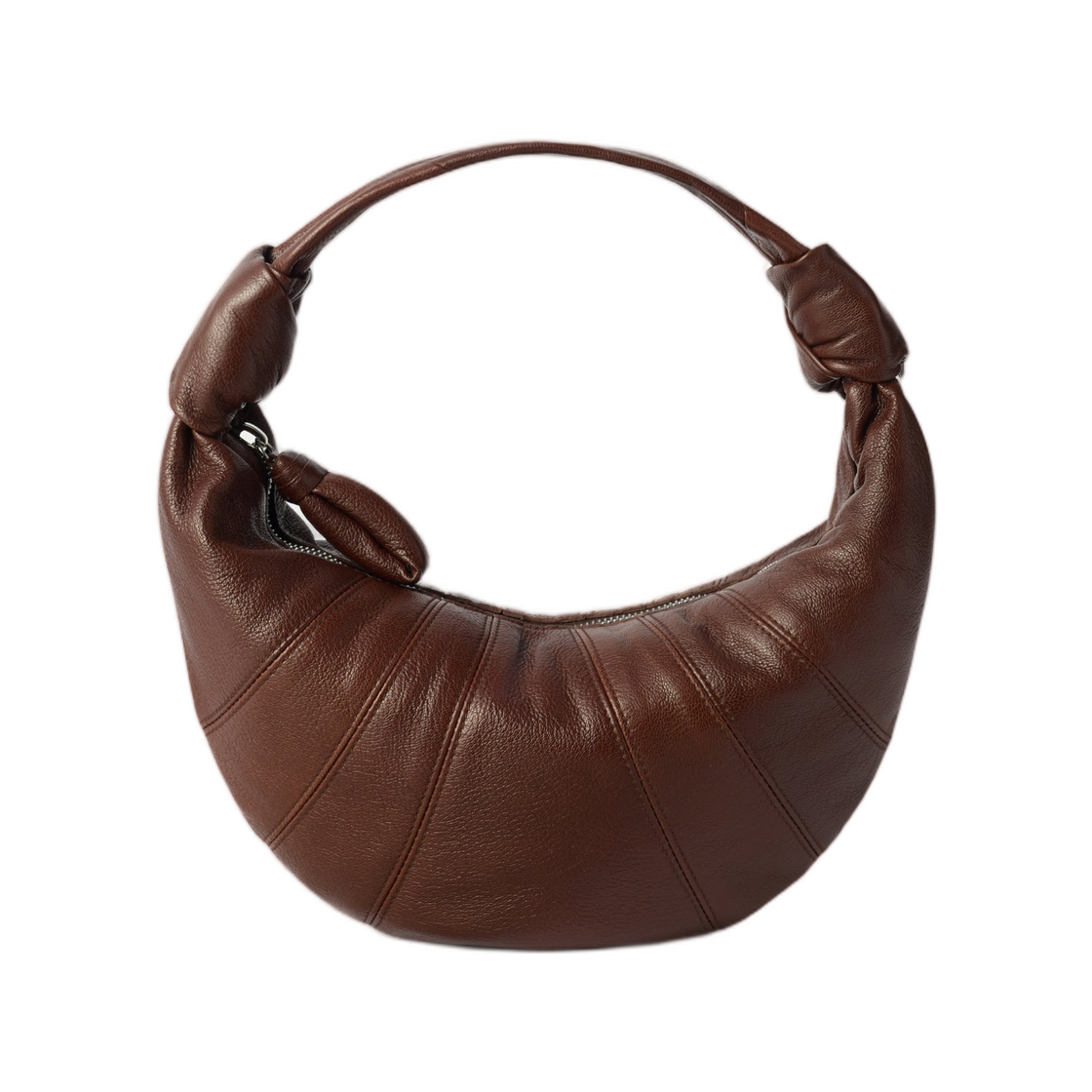 BG0237-LL0247-503 Lemaire Mini Fortune Croissant Bag in Goat Leather Roasted Pecan