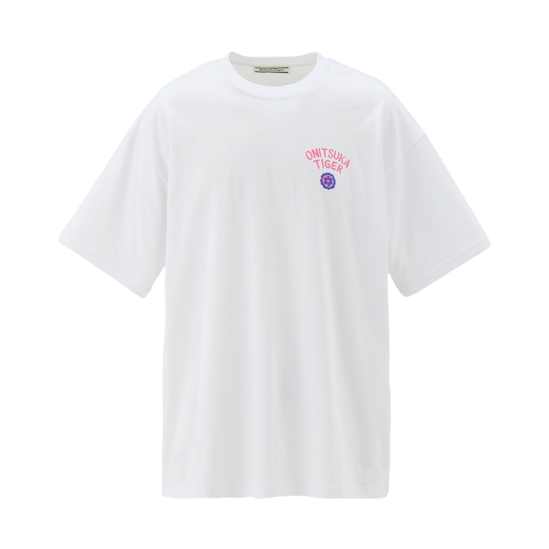 오니츠카 타이거 오버사이즈 그래픽 티셔츠 화이트 핑크(Onitsuka Tiger Oversized Graphic T-Shirt White Pink) - 2