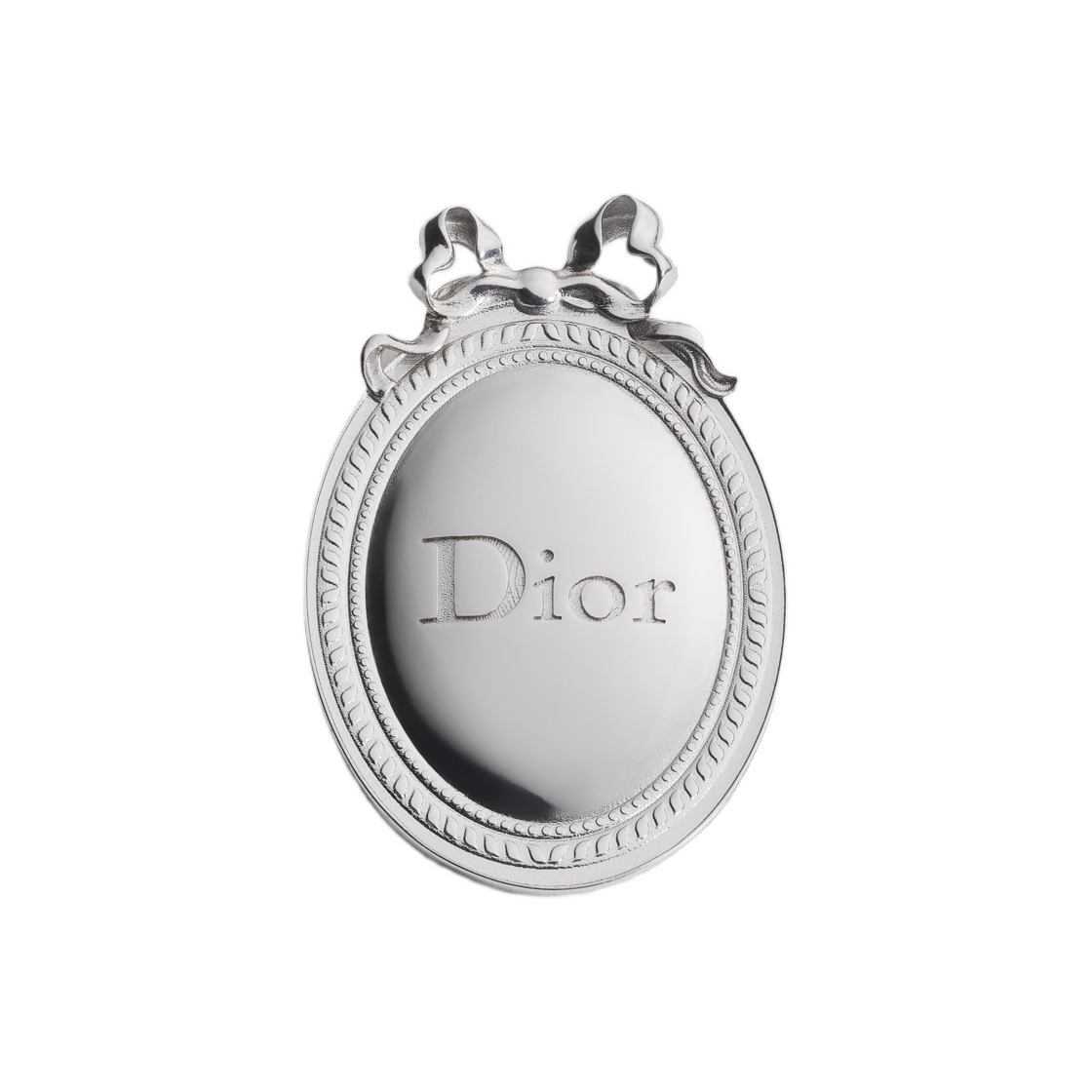 V2124HOMMT-D000 Dior Medaillon Brooch Silver Finish Brass Silver
