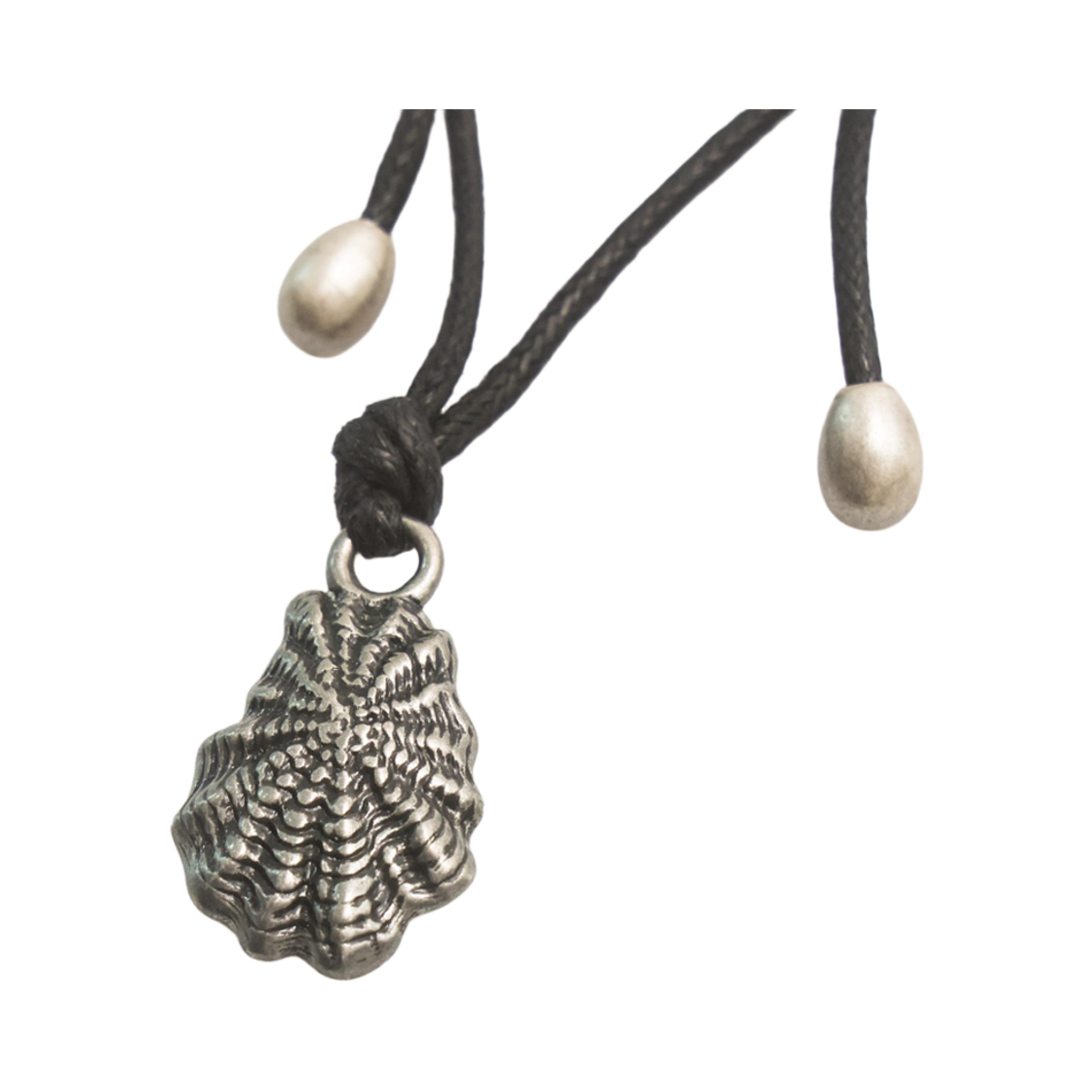 토우토우아카이브 오이스터 참 목걸이 실버 블랙(TOWTOW.ARCHIVE Oyster Charm Necklace Silver Black) - 3