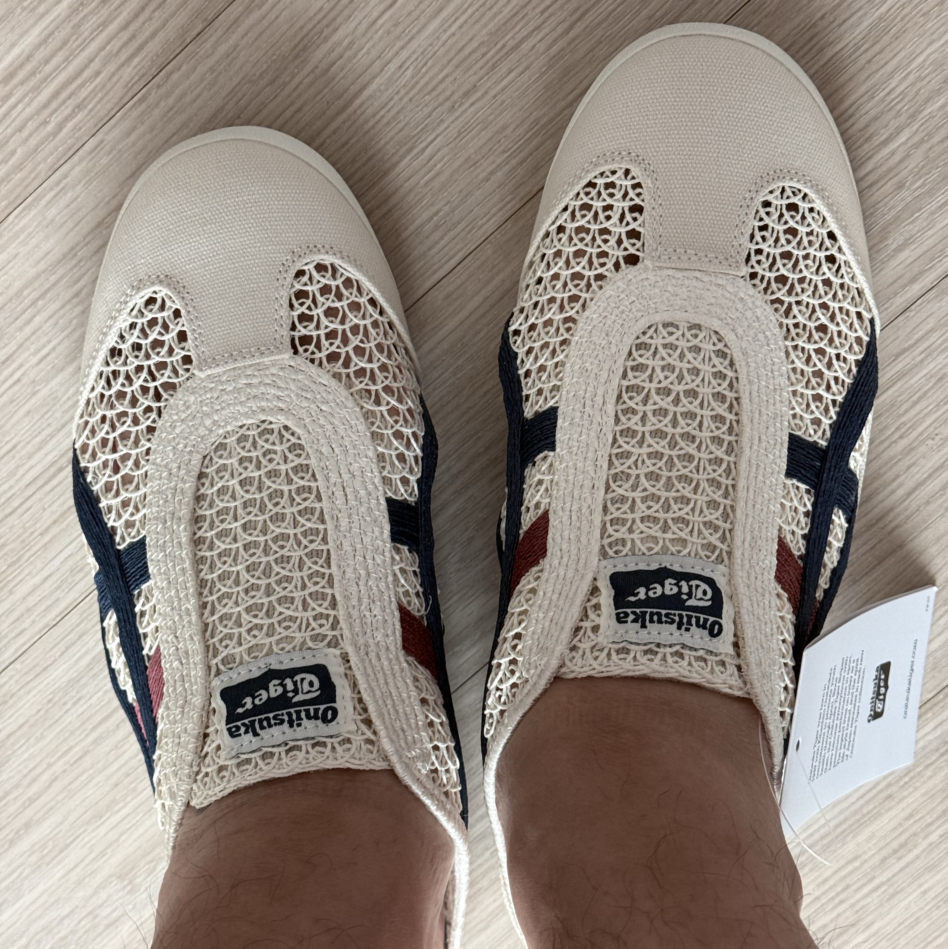 Onitsuka Tiger Mexico 66 Sabot Cream Mako Blue 착용 스타일