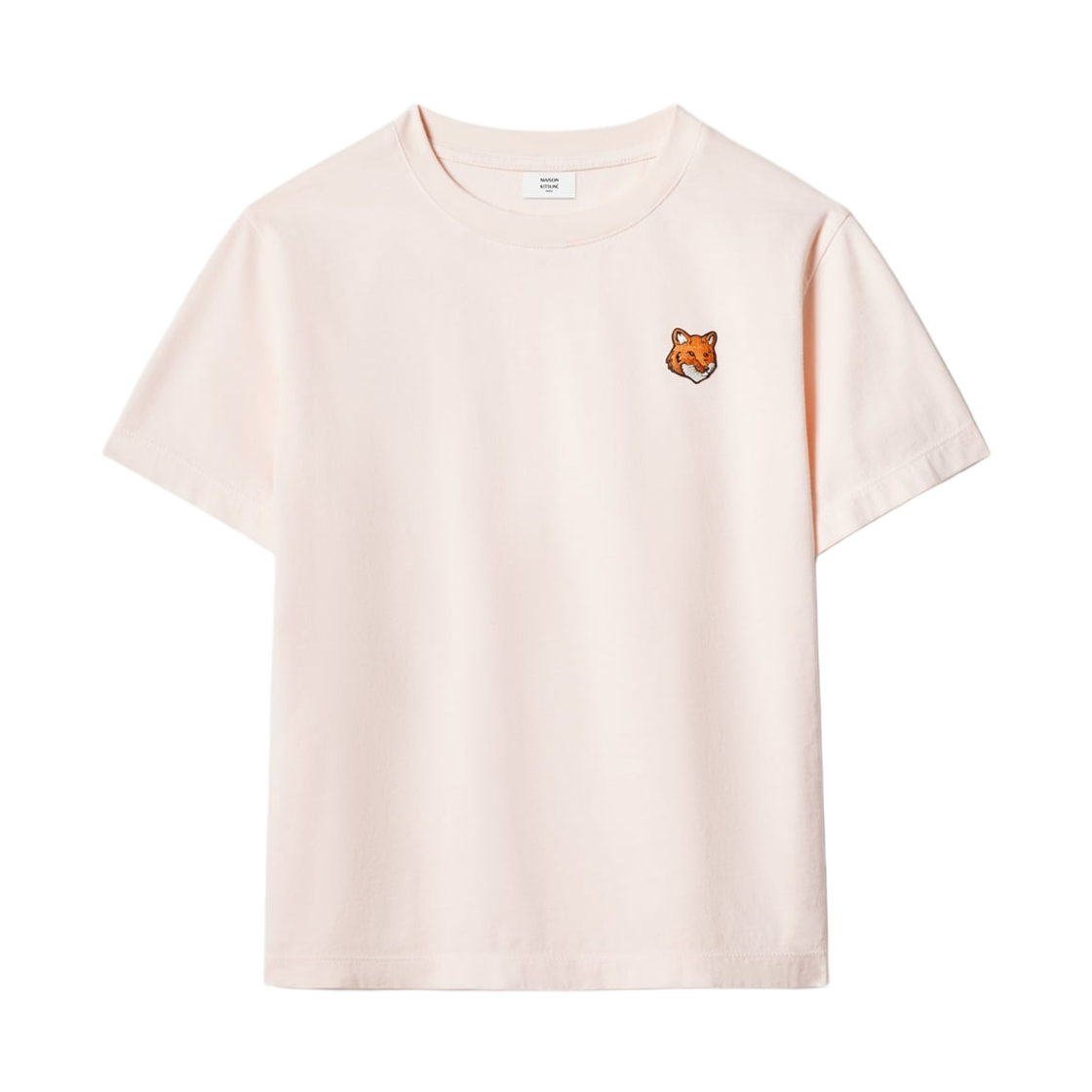 MQUJT00KJBIT2-0580 (Kids) Maison Kitsune Fox Head T-Shirt Soft Pink