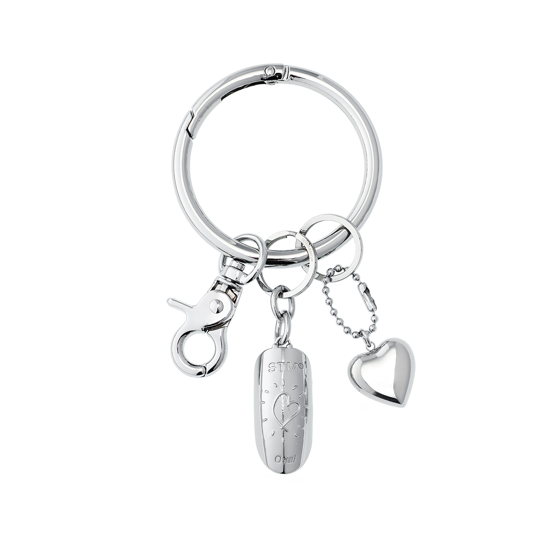NO746S Sentiments No.746 Oval Key Ring Silver