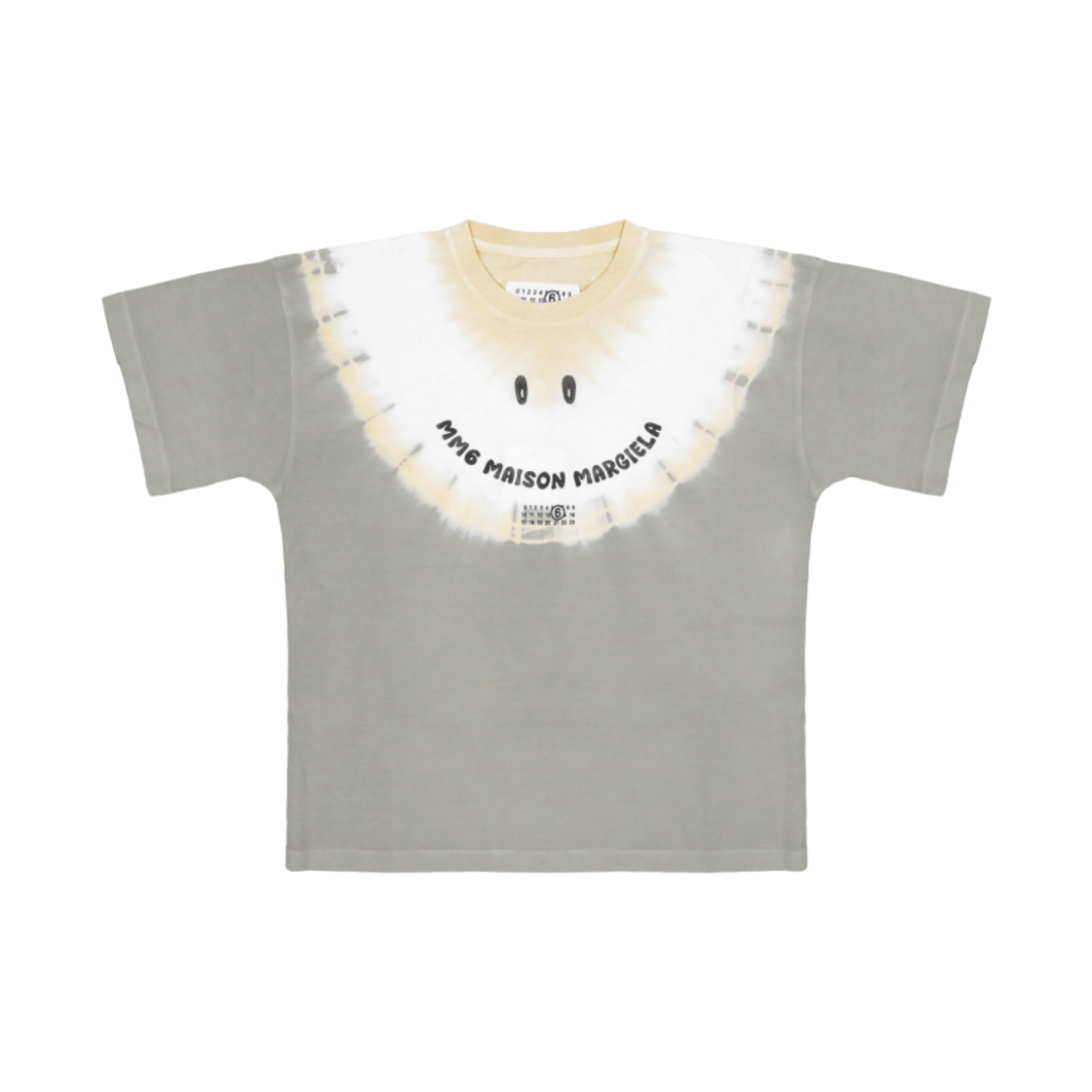 M61013MM07NM6C46 (Kids) MM6 Maison Margiela Smile Numbers Logo T-Shirt Grey