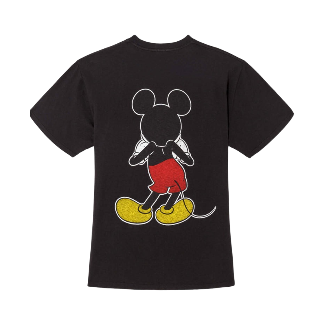 (W) 리던 x 디즈니 보이프렌드 실리 미키 마우스 티셔츠 워시드 블랙((W) Re/Done x Disney Boyfriend Silly Mickey Mouse T-Shirt Washed Black) - 2