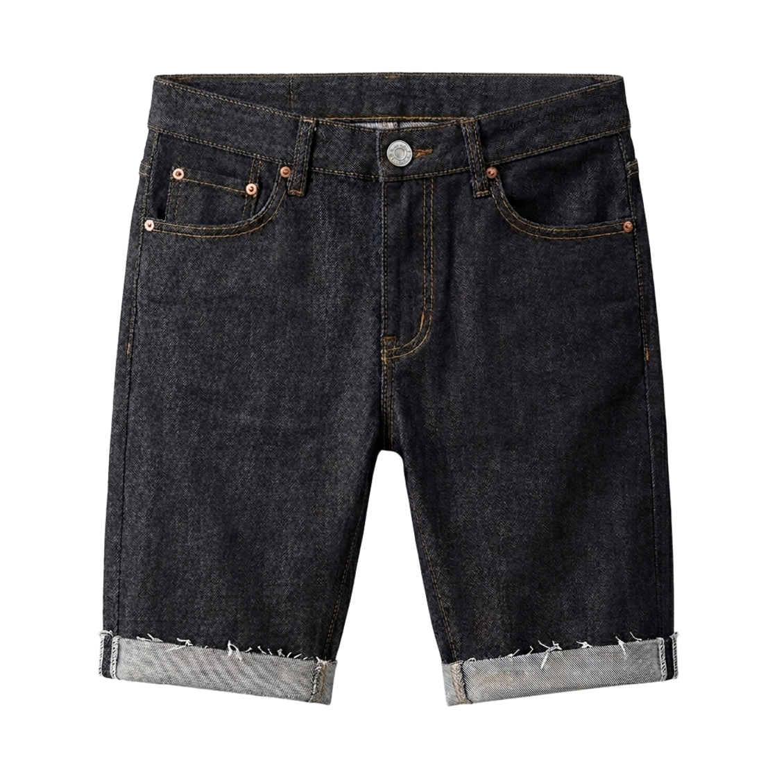 GC4205 GCLIP Black Raw Denim Shorts
