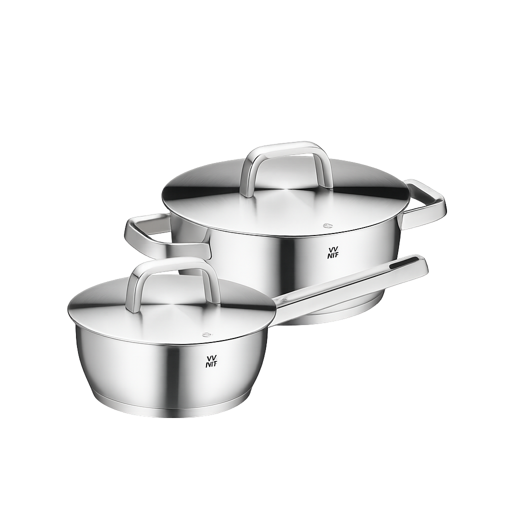 WMF 아이코닉 냄비 2종 세트(18편수+22양수)(WMF Iconic 2‑Piece Pot Set (18cm Saucepan + 22cm Casserole Pot))