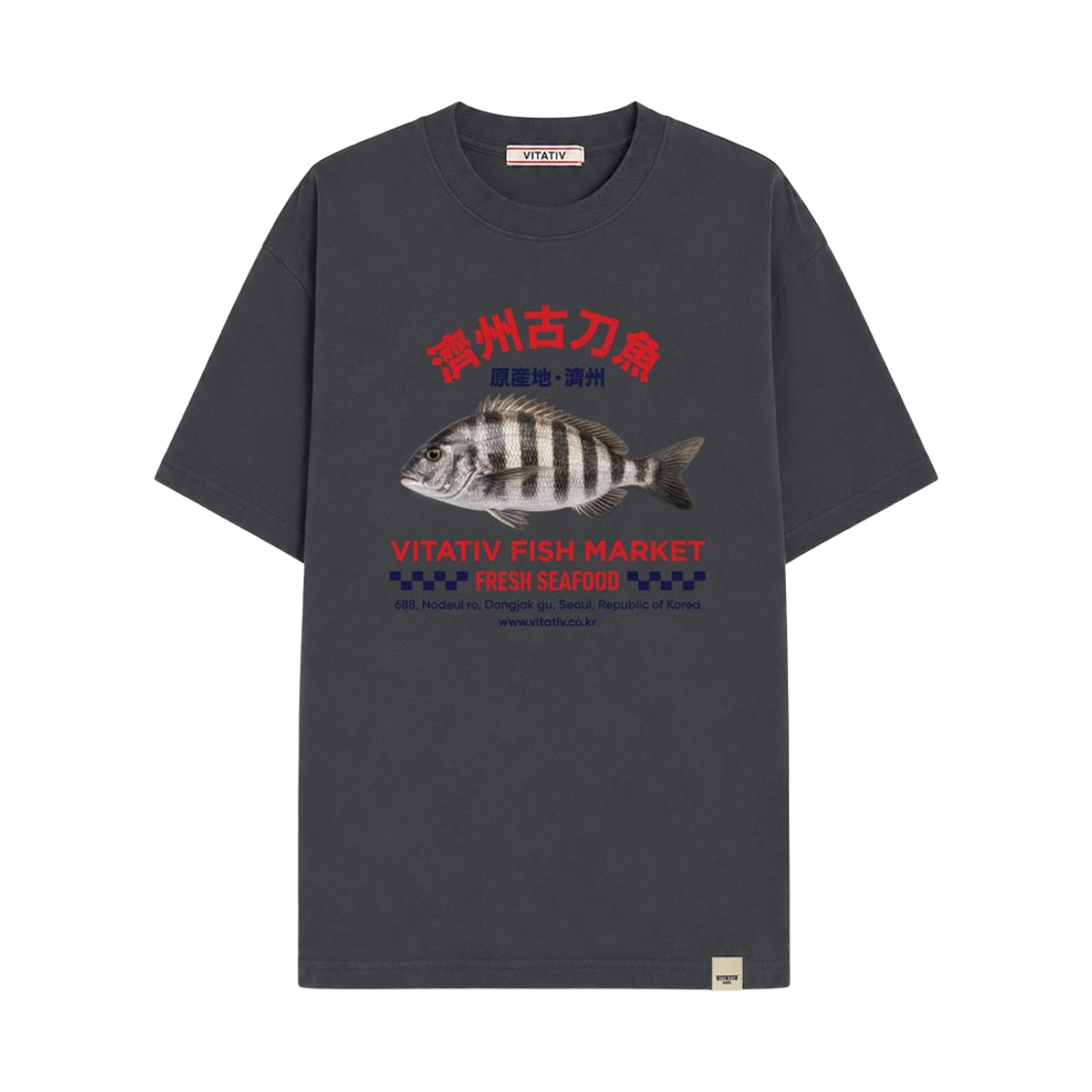 비타티브 돌돔티 챠콜(VITATIV Rock Bream Tee Charcoal) - 1