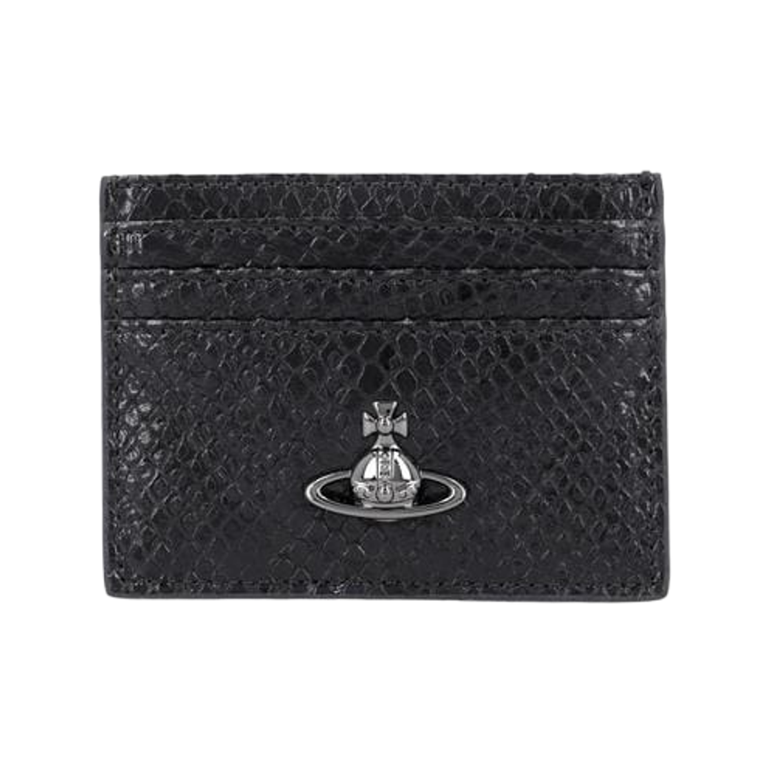 54030004W-L00D7-N204 Vivienne Westwood Snake Embossed Card Holder Black