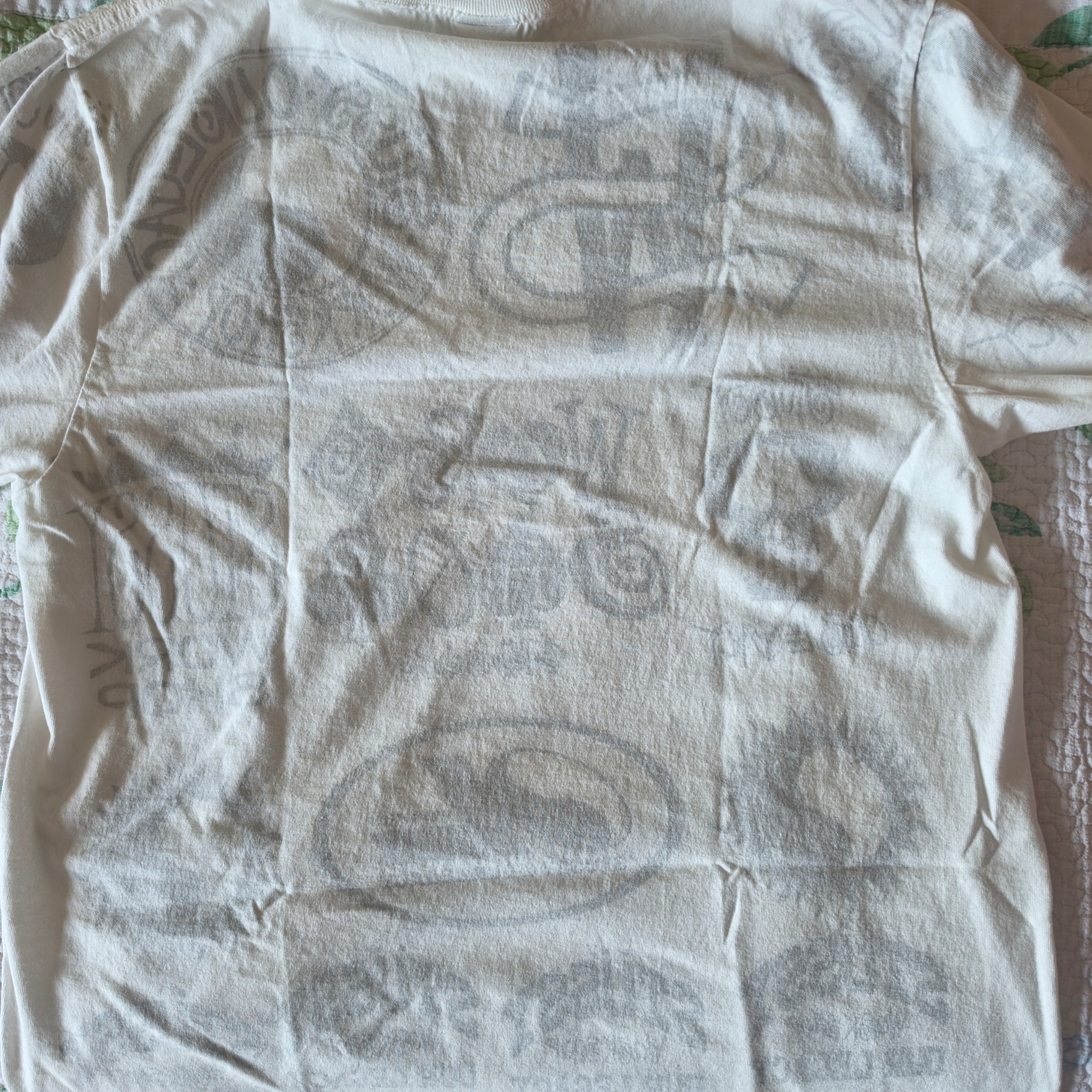 Stussy x Our Legacy Icons Pig. Dyed T-Shirt Natural 착용 스타일 - 1