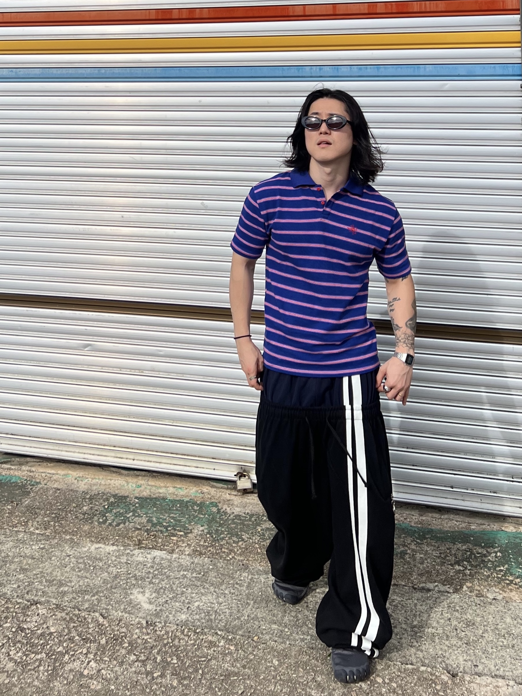 ROARINGRAD Double Waist Sweat Pants Black, Balenciaga Anatomic Runner Sneakers Grey 착용 스타일 - 4