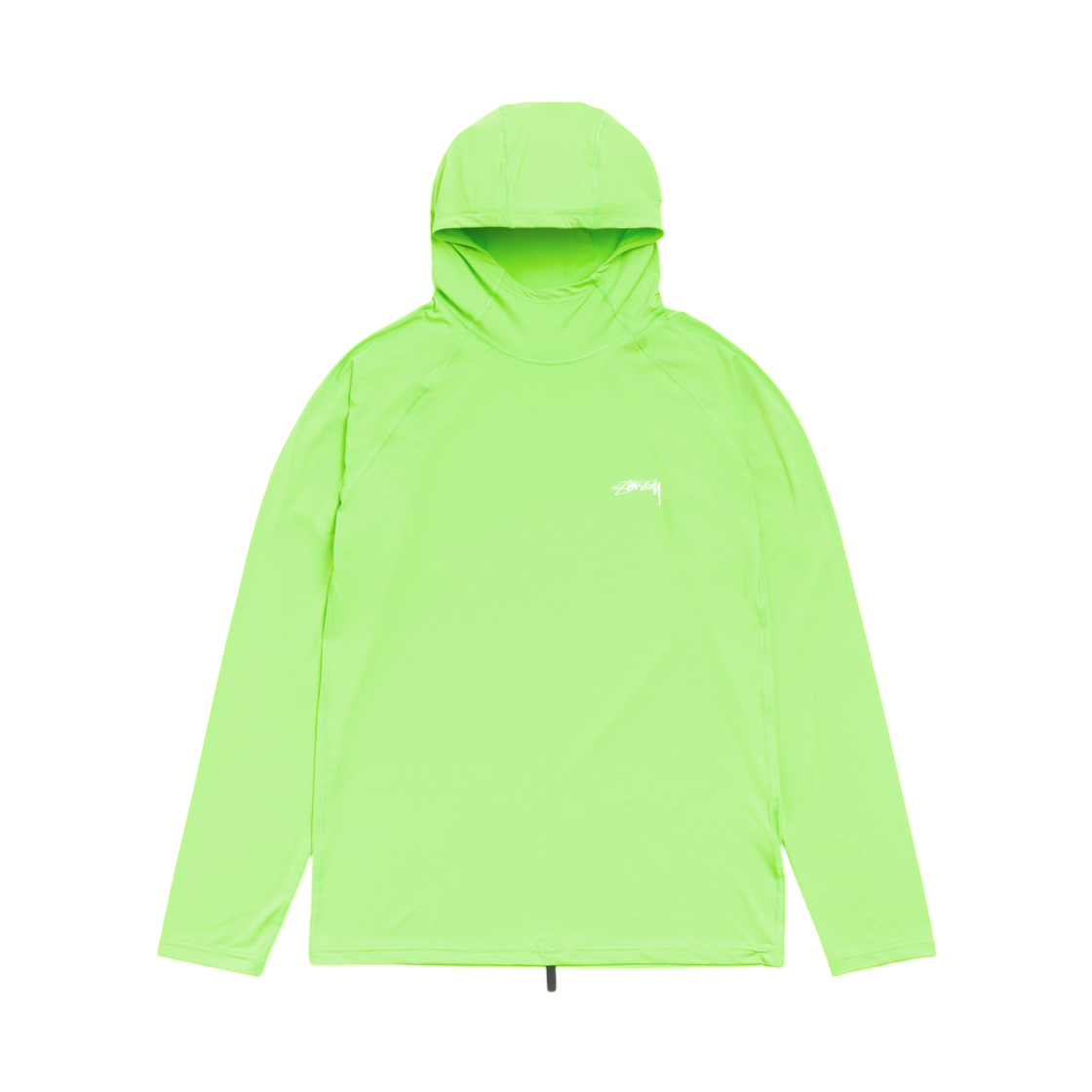 1140394 Stussy Hooded Rash Guard Lime