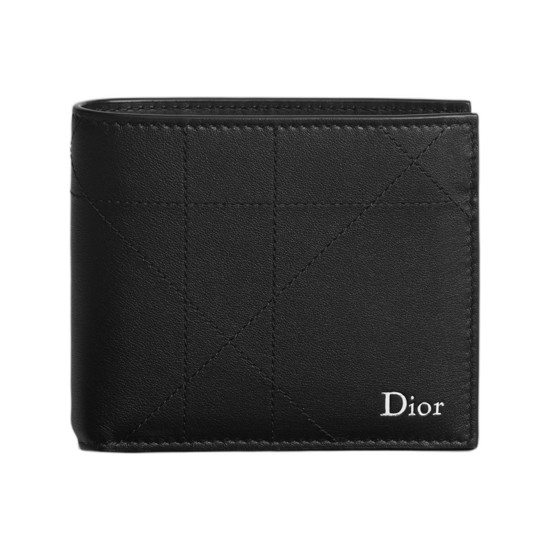 2ESBH096DOQ-H00N Dior Bi Fold Wallet Cannage Calfskin Black