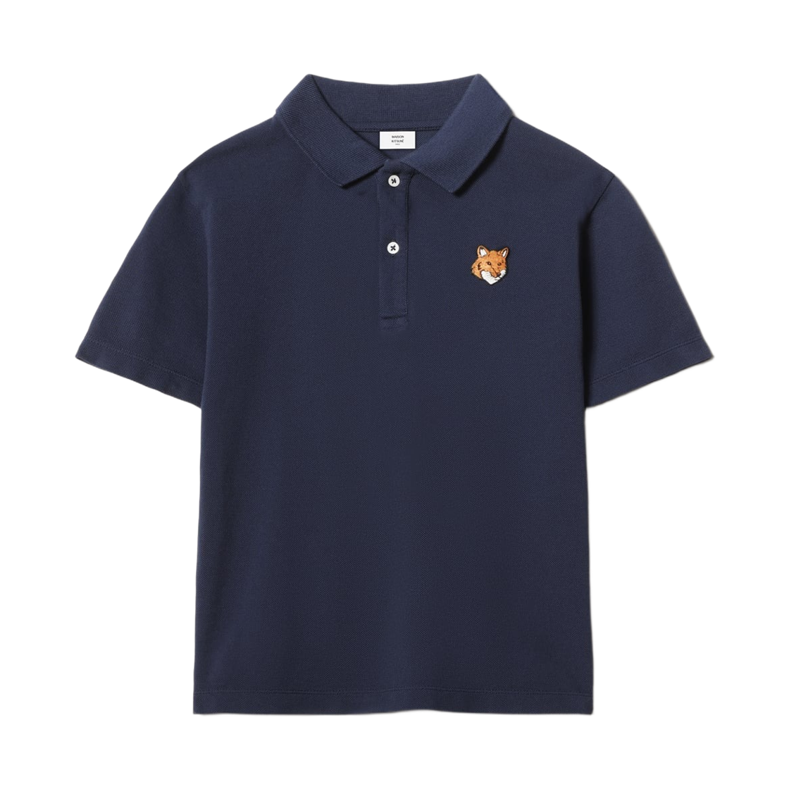 MQUJL00KP0003-0413 (Kids) Maison Kitsune Fox Head Polo Classic Navy