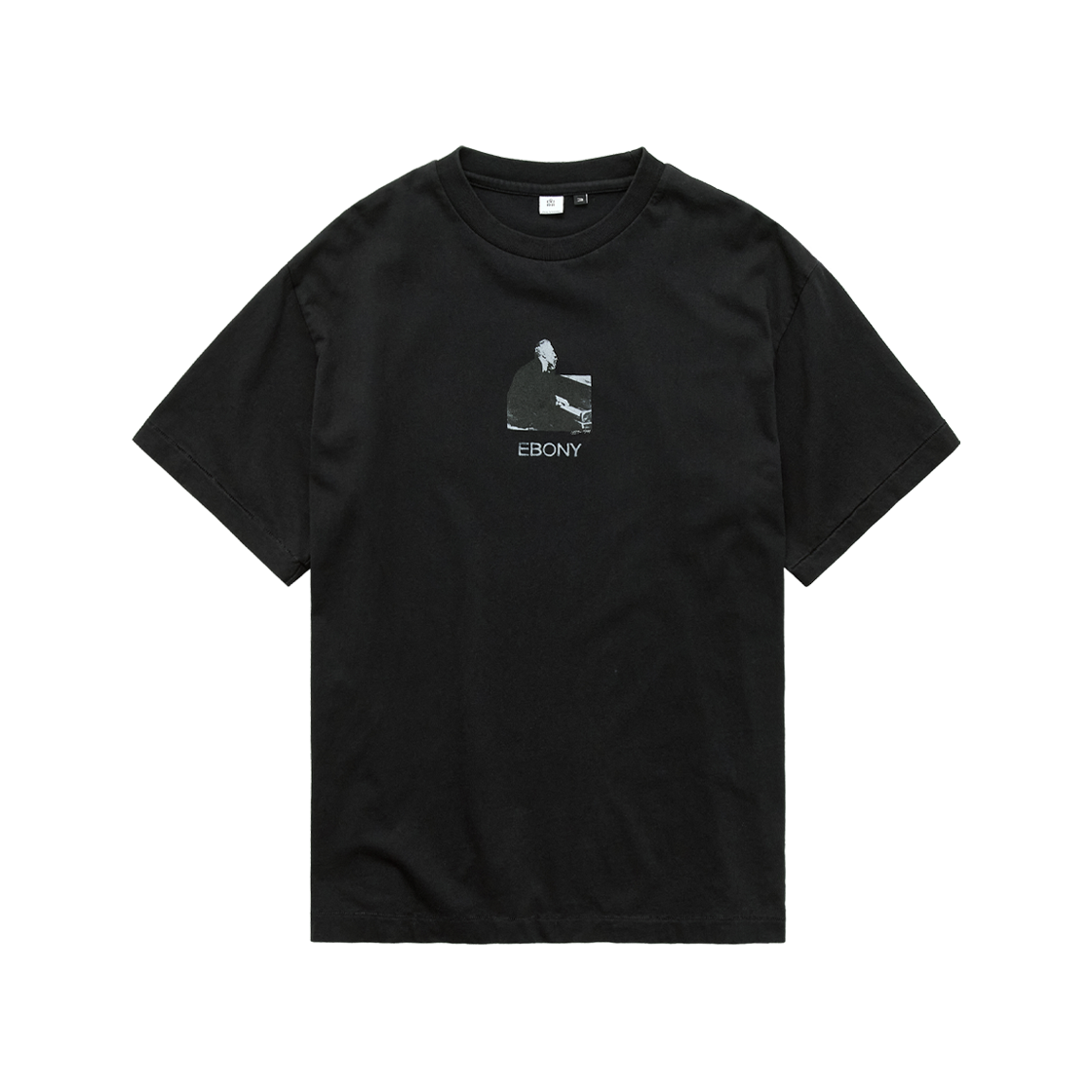 폴리테루 1/2 그래픽 티셔츠 '에보니' 워시드 블랙(Polyteru 1/2 Graphic T-Shirt 'Ebony' Washed Black) - 1